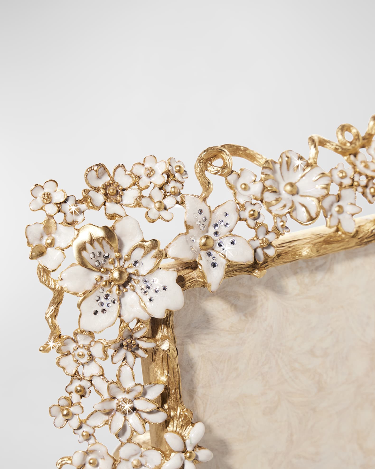 Jay Strongwater Ophelia 14K Gold & Crystal Picture Frame, 5