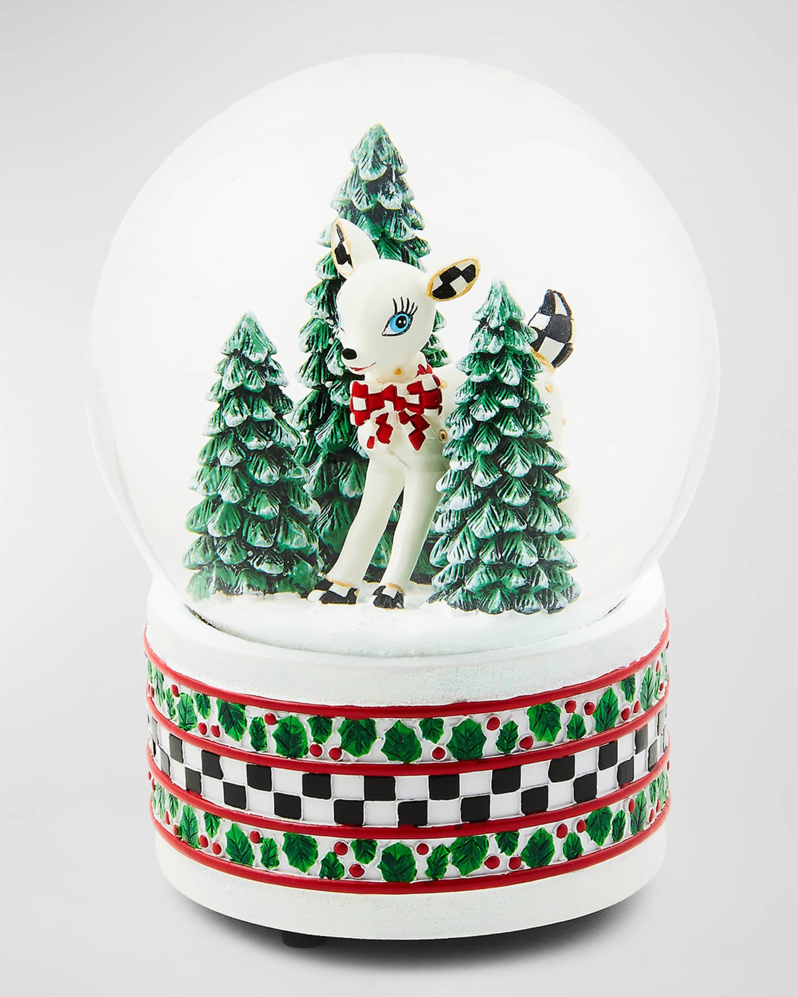 MacKenzieChilds Deary Deer Snow Globe Horchow
