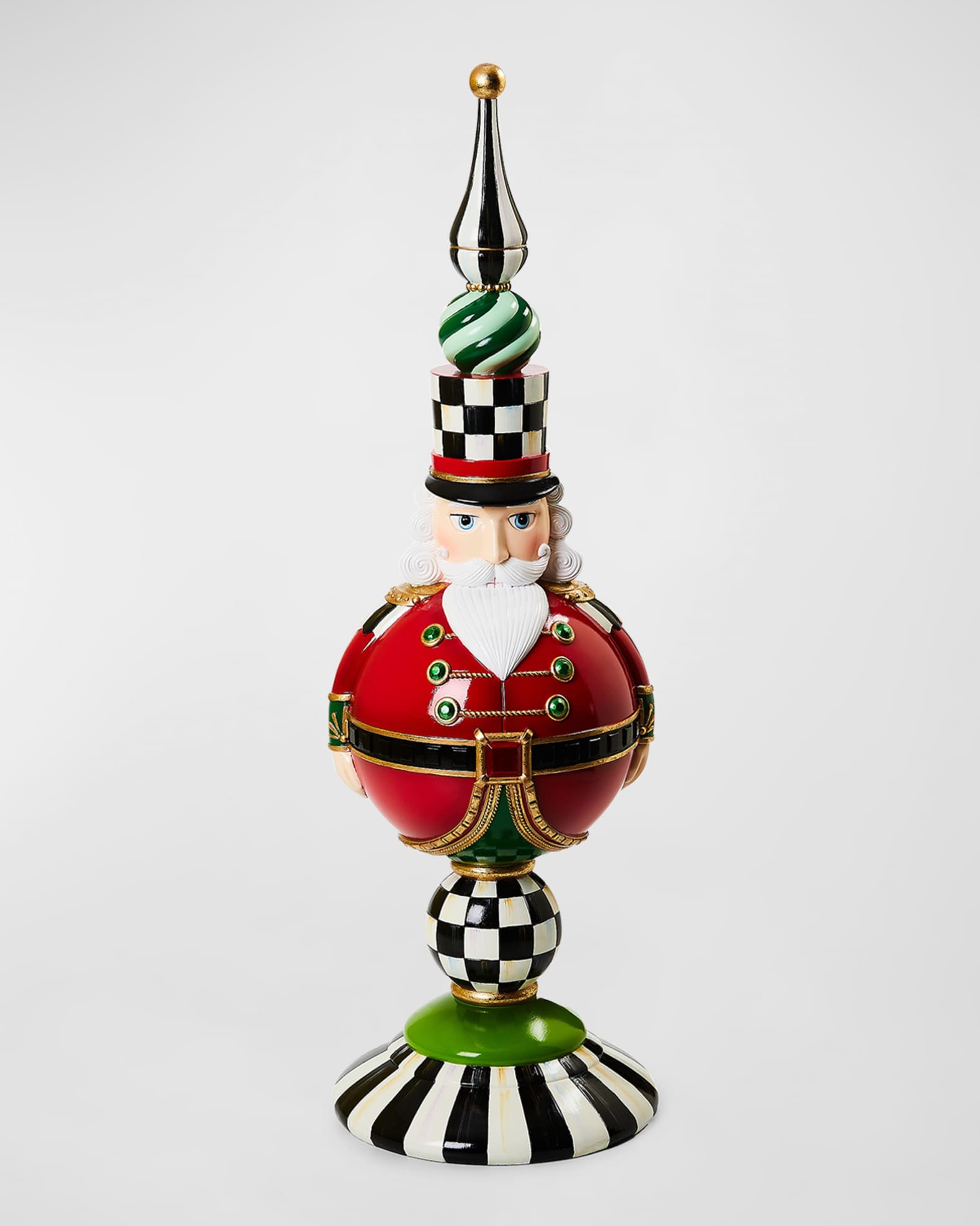 MacKenzieChilds Granny Kitsch Christmas Nutcracker Finial Horchow