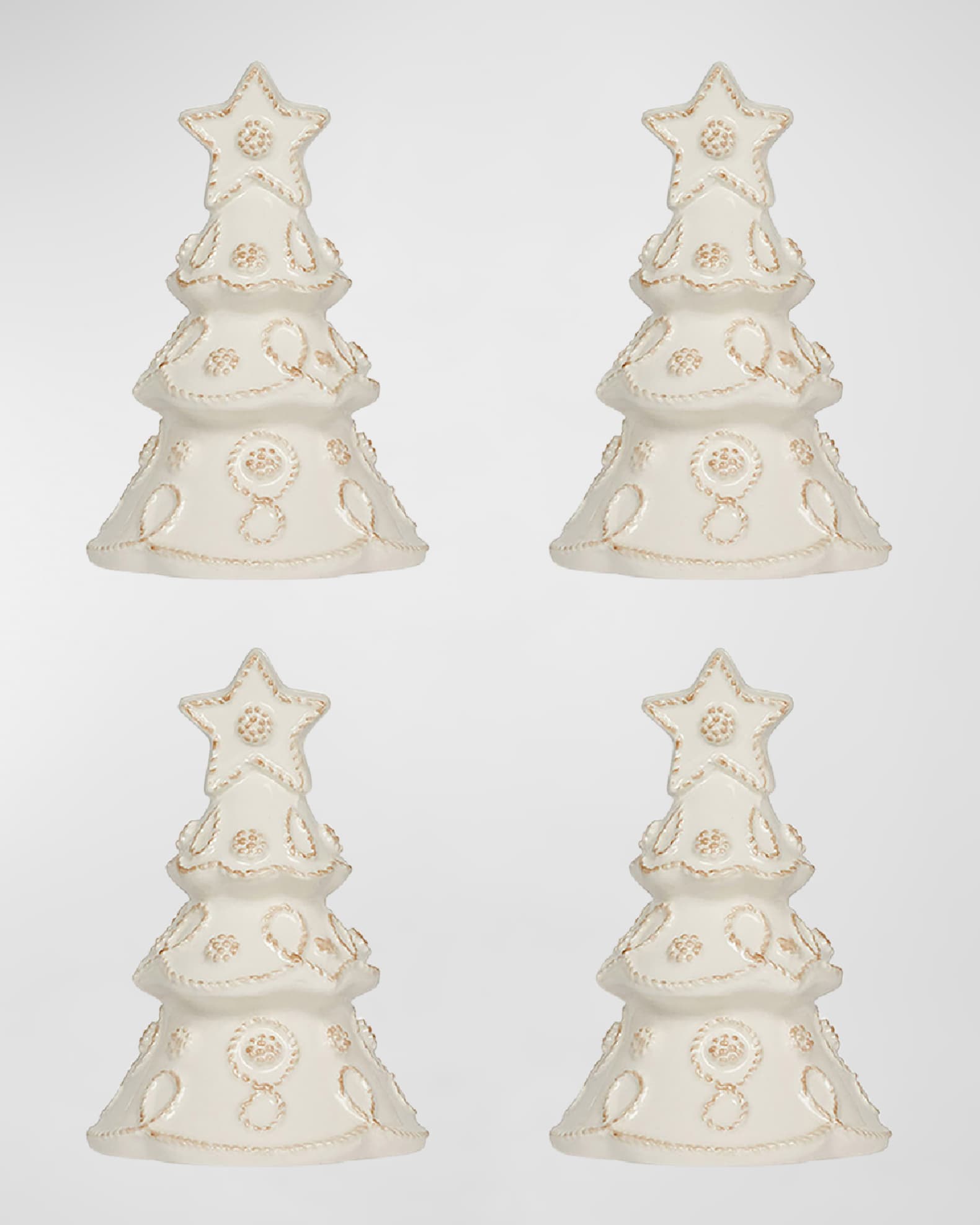 Juliska Berry and Thread North Pole Tree Place Card Holder, Set of 4 White