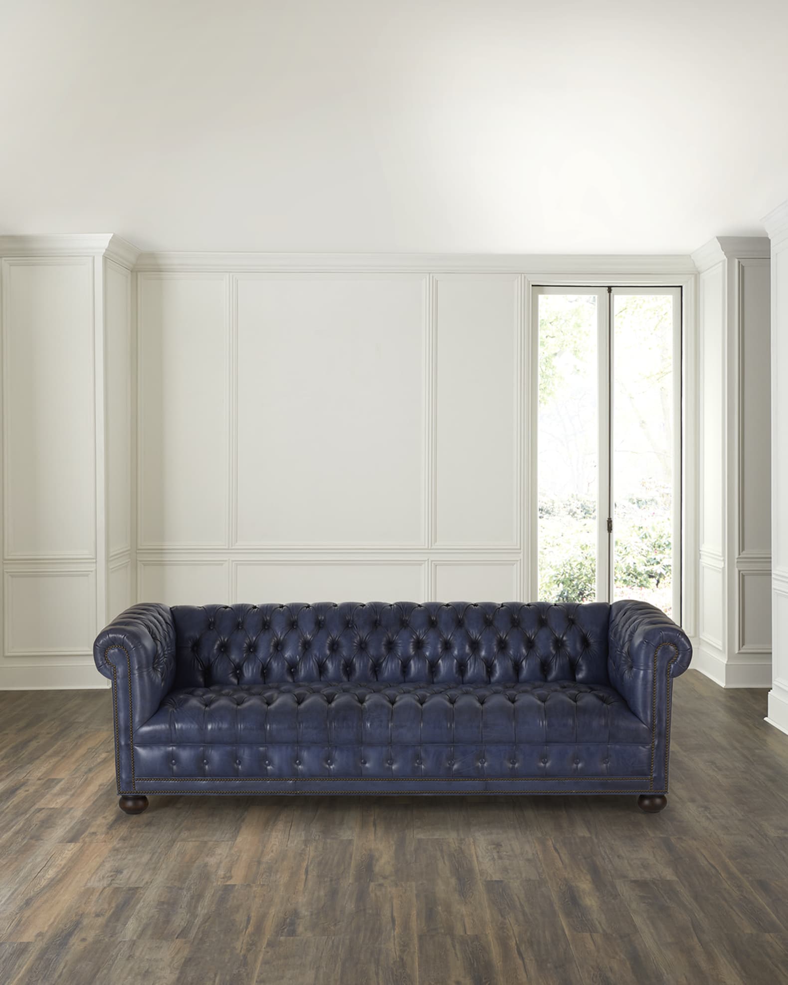 Old Hickory Tannery Esti Leather Tufted Chesterfield Sofa 93