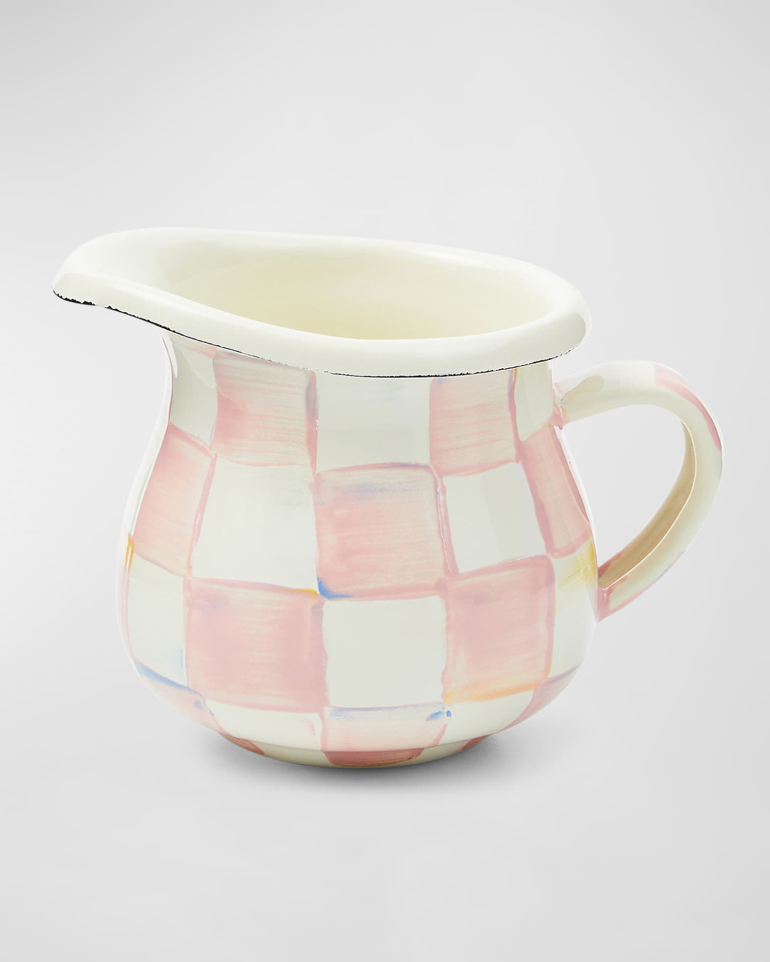 MacKenzie-Childs Rosy Check Enamel Little Creamer