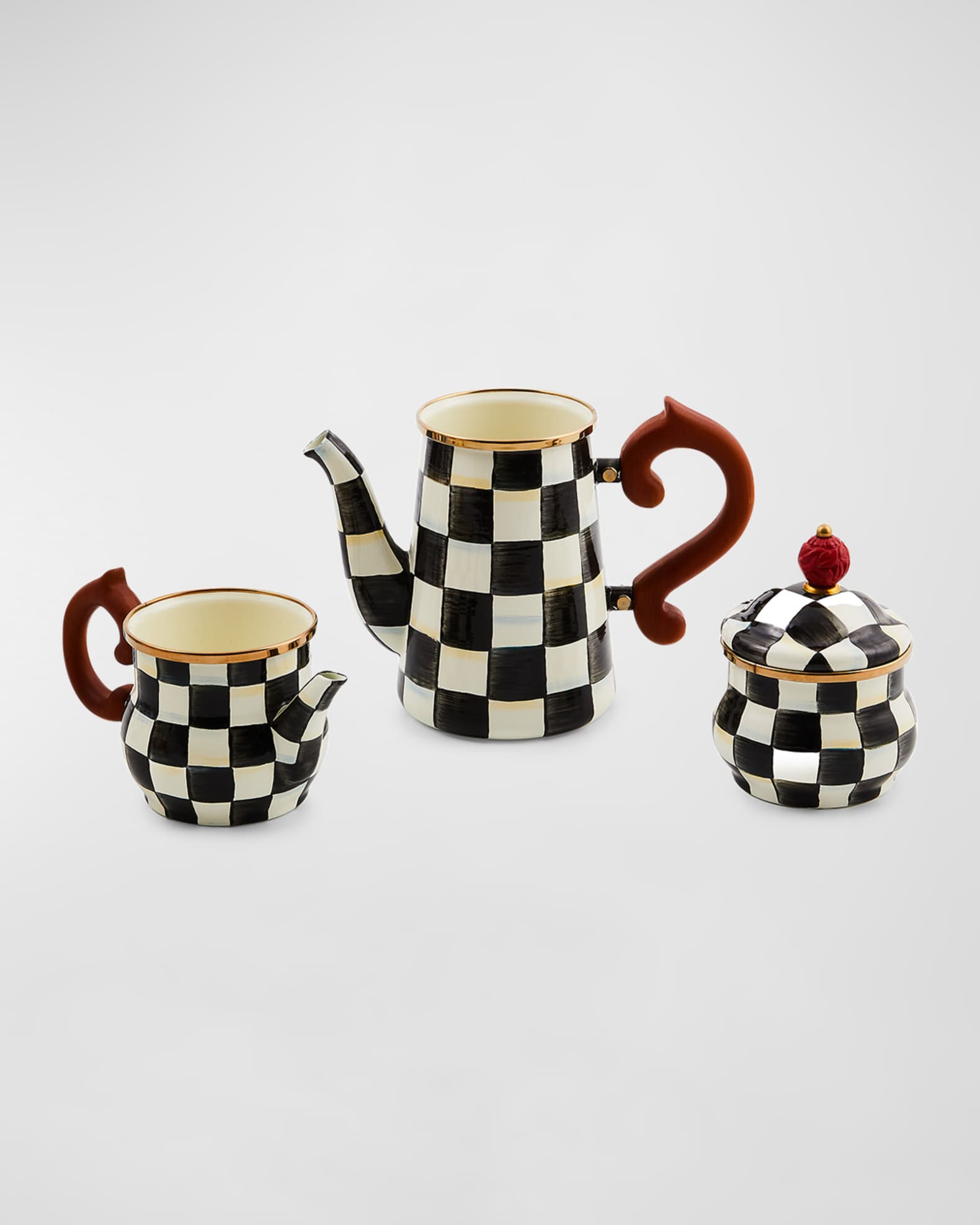 MacKenzie-Childs Courtly Check Stackable Coffee Set | Horchow