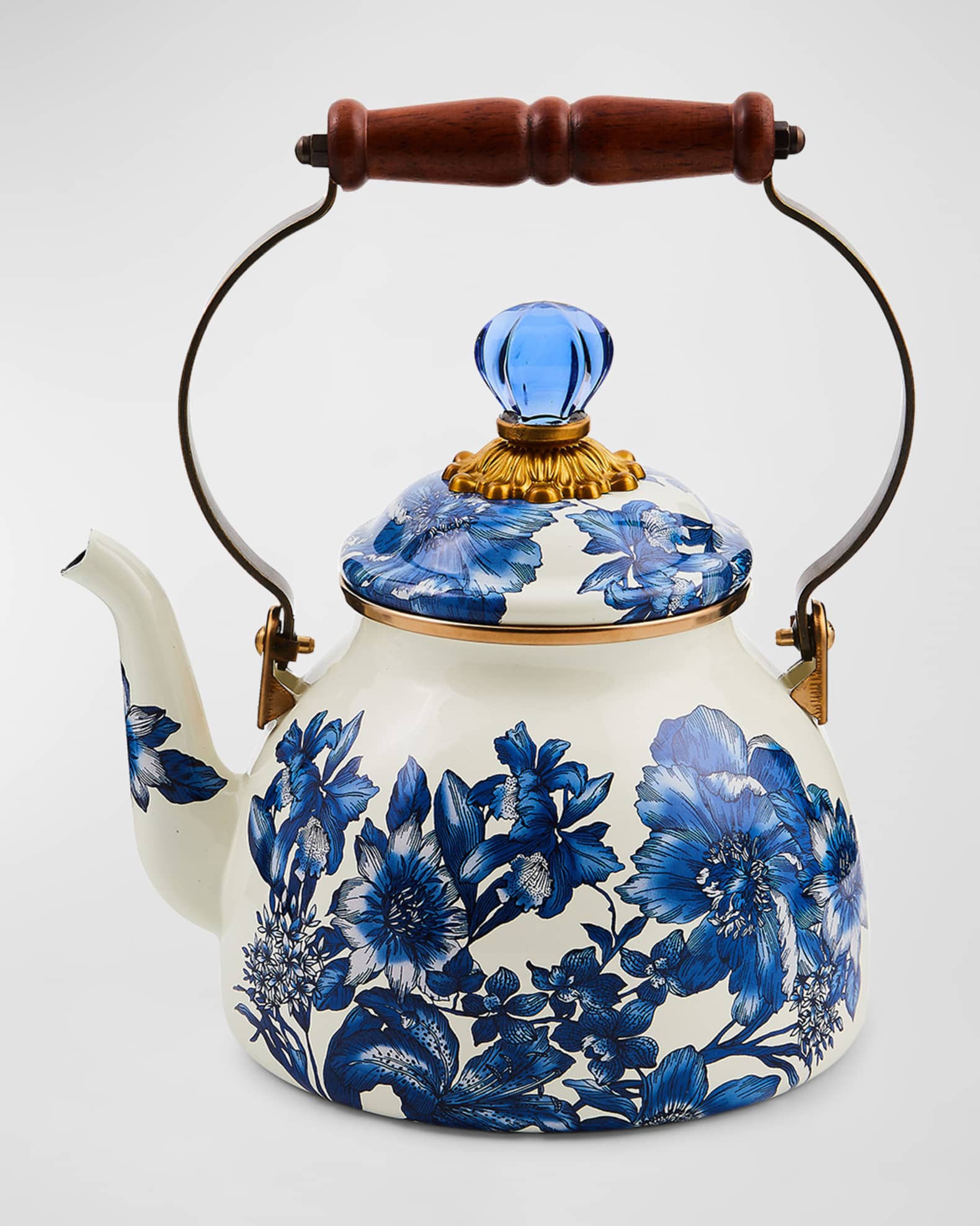 MacKenzie-Childs  Royal English Garden 2-Quart Tea Kettle