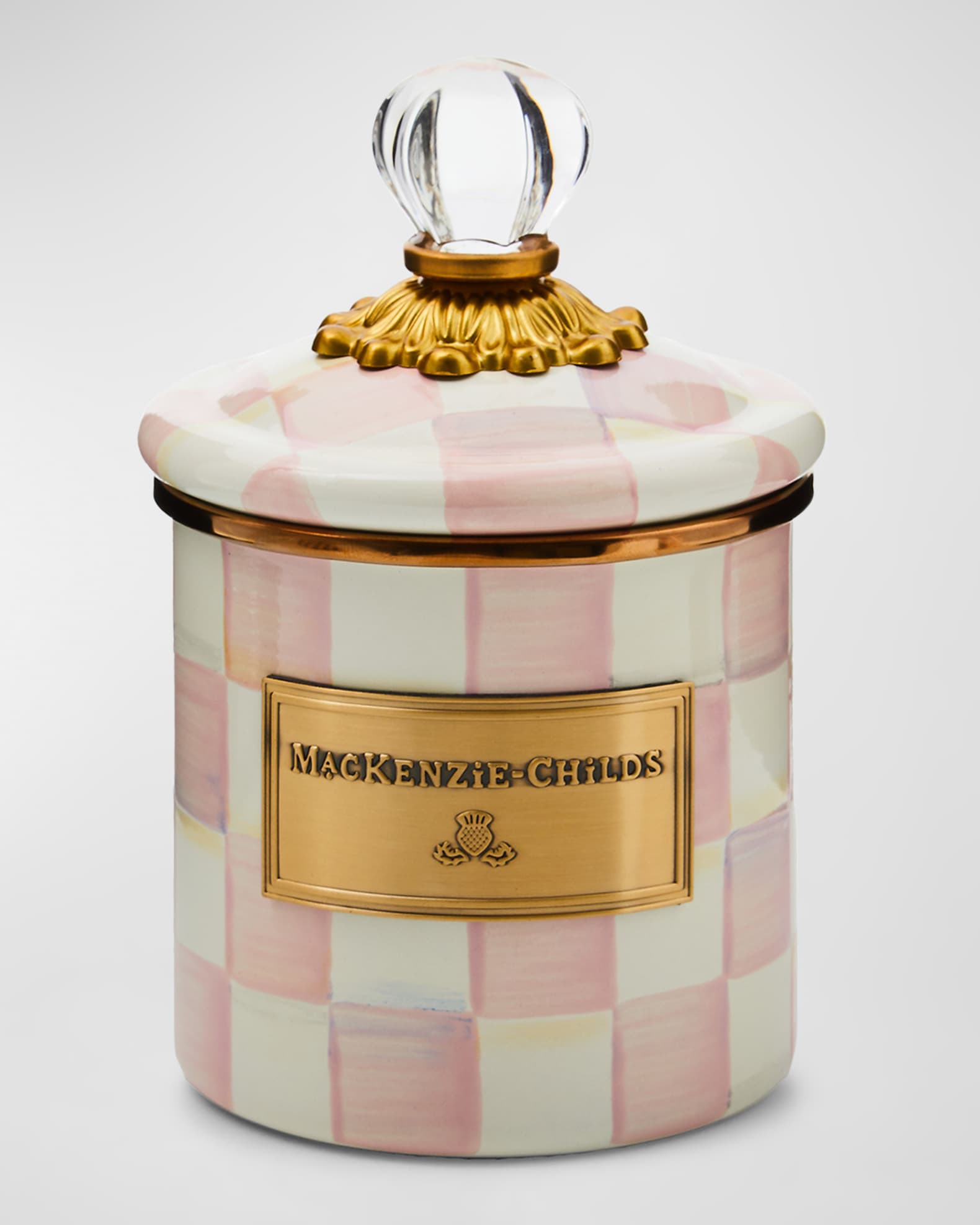 MacKenzieChilds Rosy Check Canister, Demi Horchow