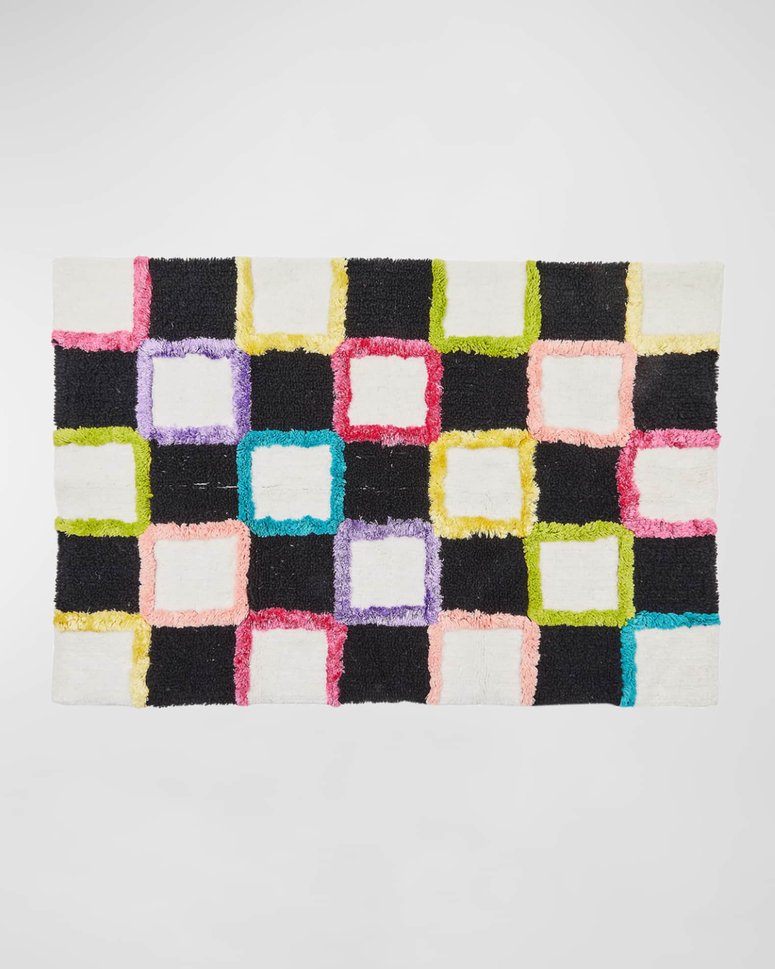 MacKenzie-Childs Check Multi Color Bath Rug
