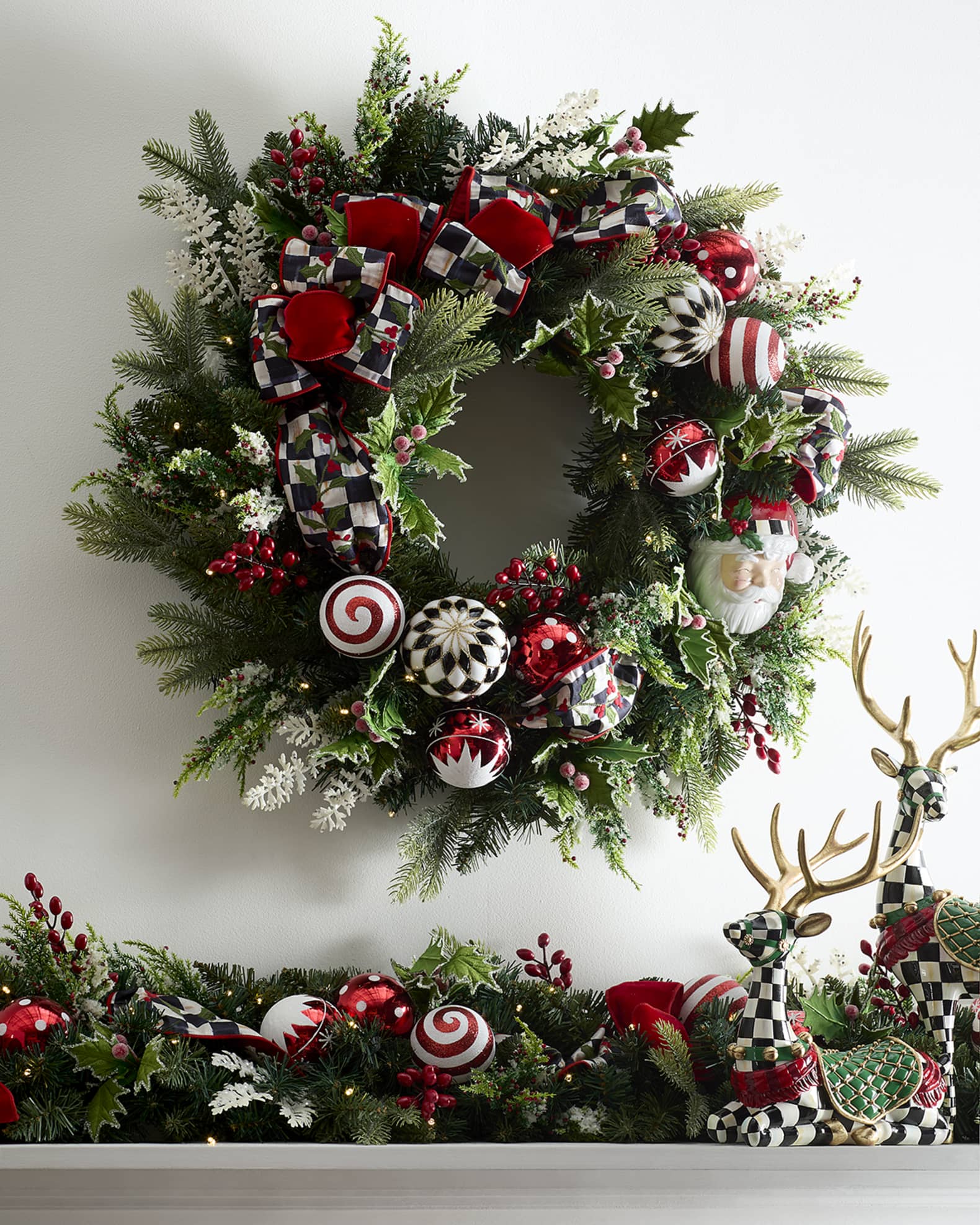 MacKenzie-Childs Nick's Pick Illuminated Christmas Wreath