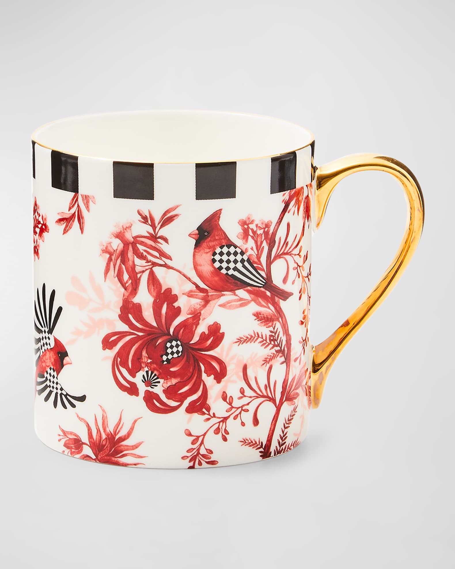MacKenzie-Childs Cardinal Toile Mug
