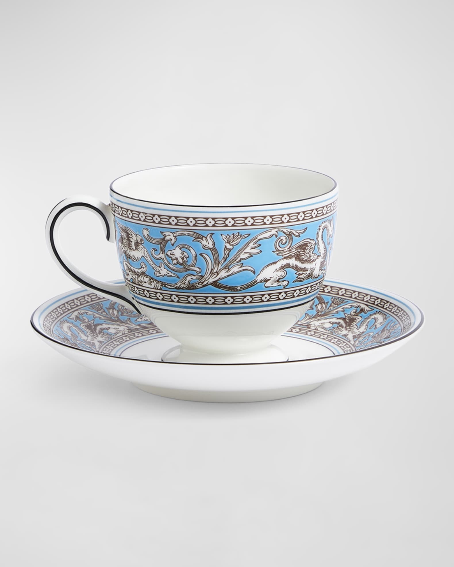 Wedgwood Florentine Turquoise Teacup & Saucer, 6.1 oz. | Horchow