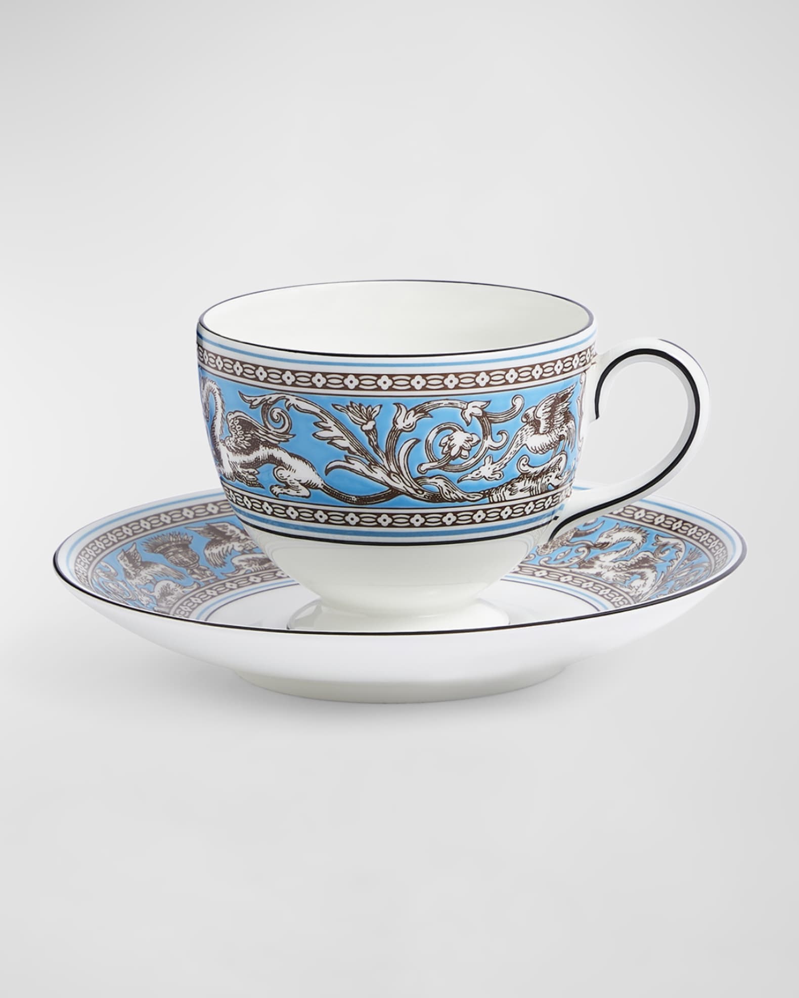 Wedgwood Florentine Turquoise Teacup & Saucer, 6.1 oz. | Horchow