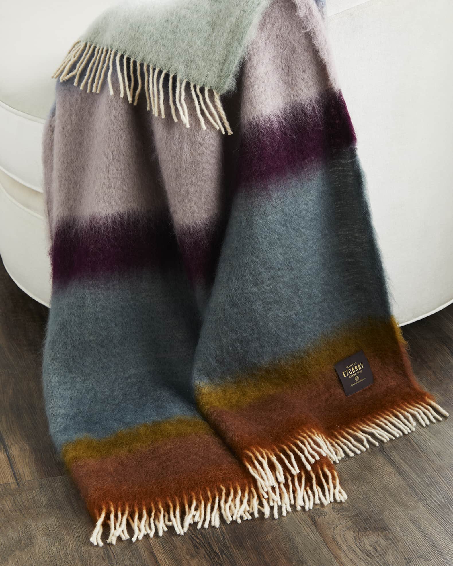 Mantas Ezcaray Matisse Collection MohairBlend Throw Blanket Horchow