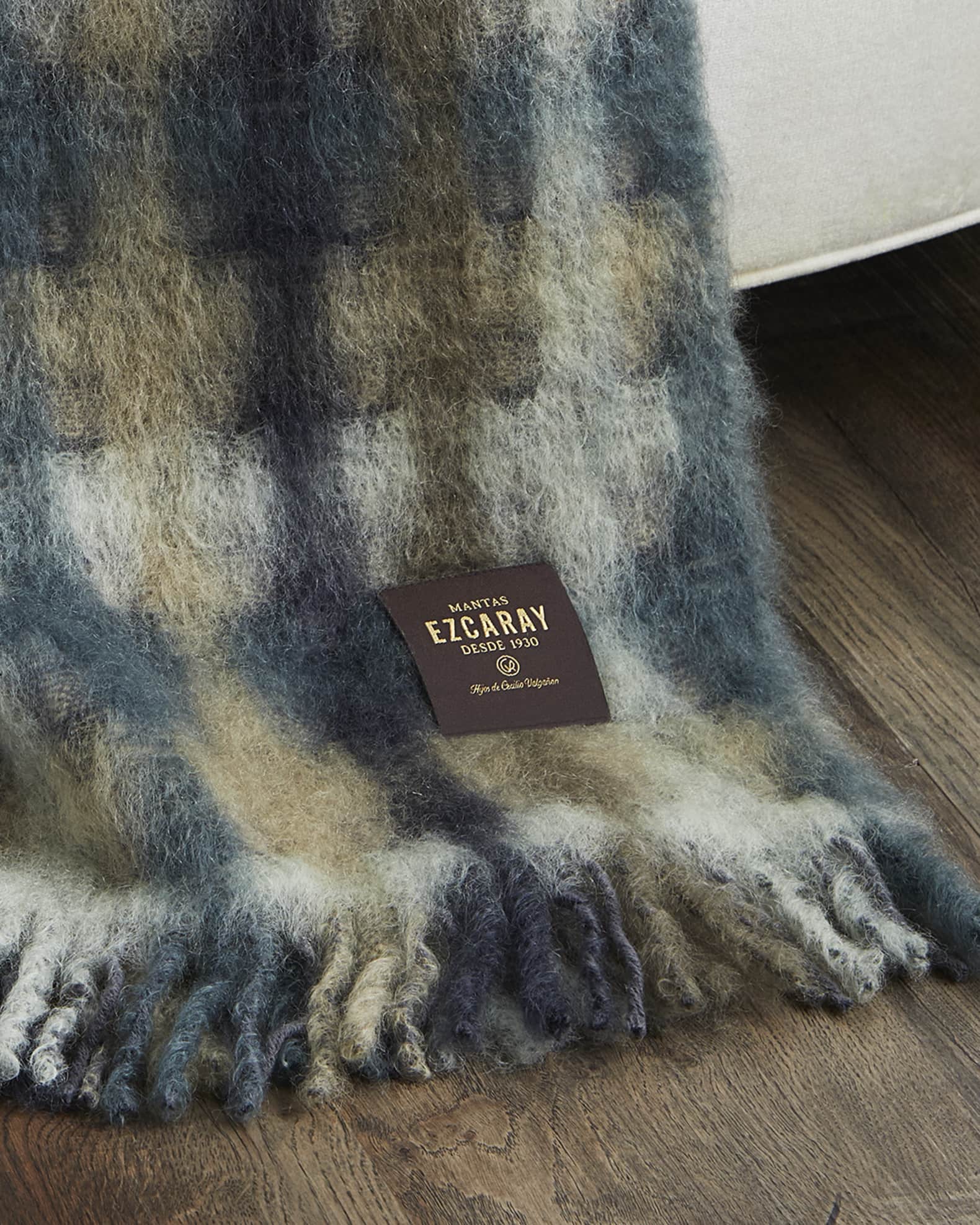 まい❤︎ Spain製 MANTAS EZCARAY Mohair モヘア Mantas Ezcaray Mia Collection Mohair-Blend Throw Blanket