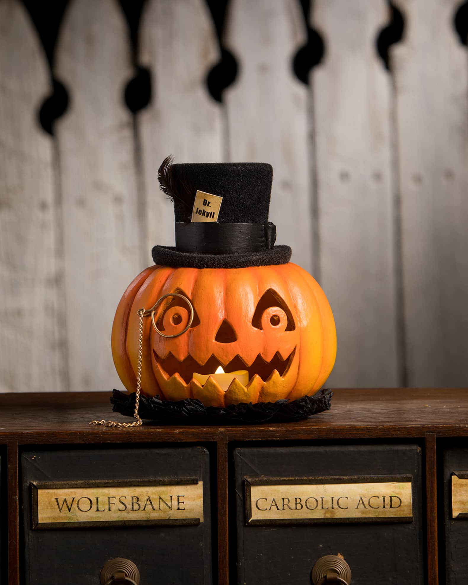 Bethany Lowe Dr. Jekyll Pumpkin Halloween Decoration Horchow