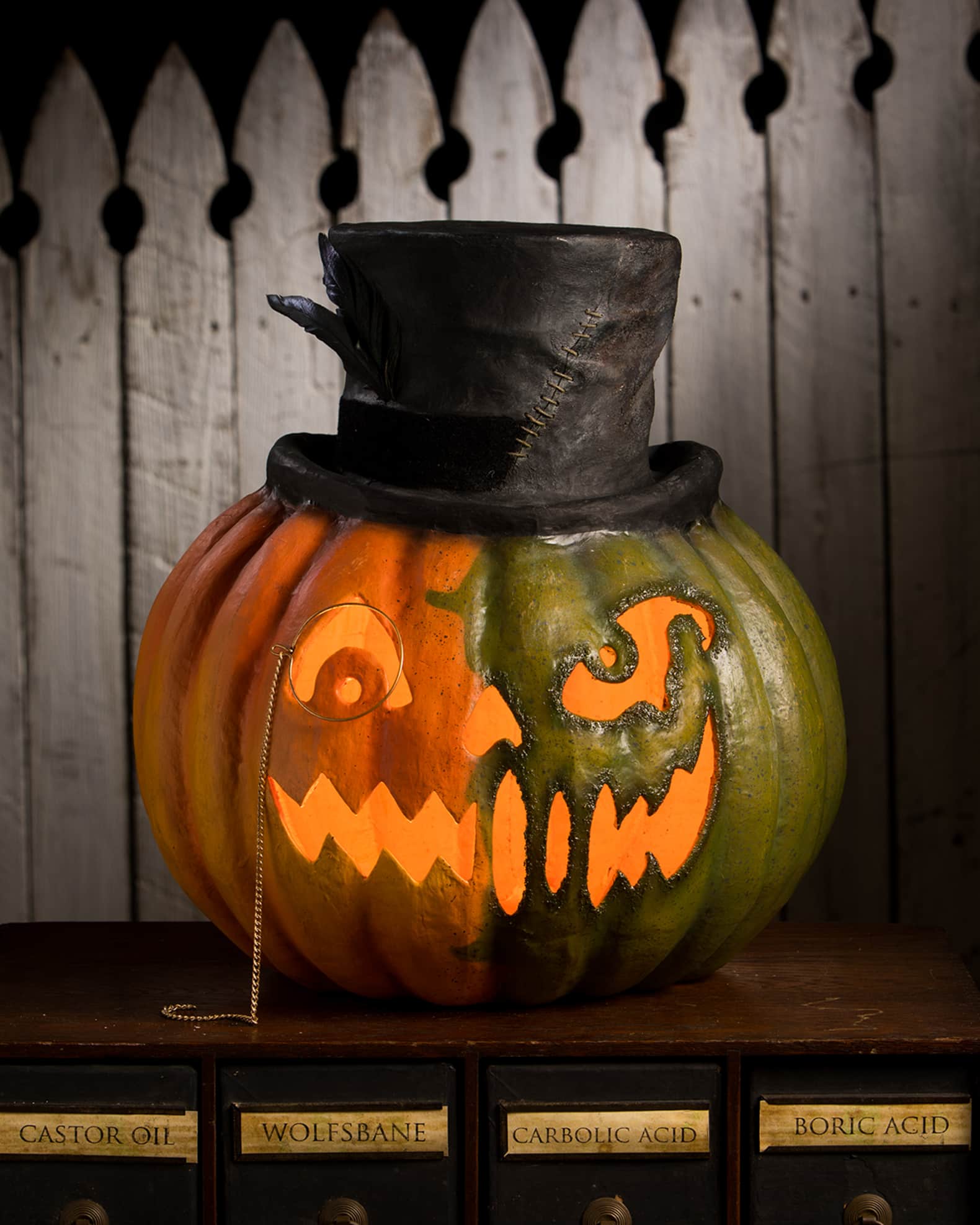 Bethany Lowe Jekyll & Hyde Pumpkin Halloween Decor Horchow