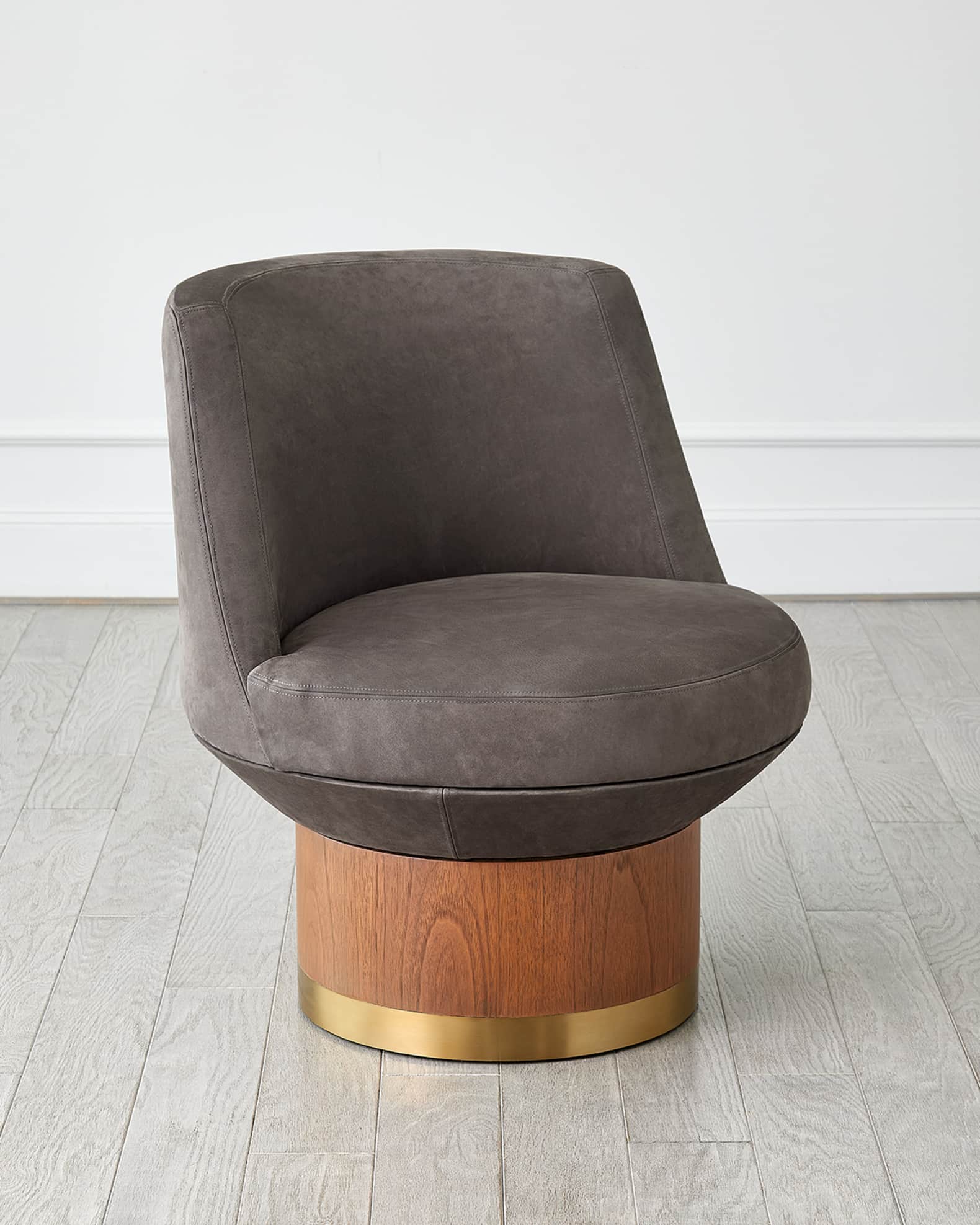 Global Views Brado Leather Swivel Chair Horchow