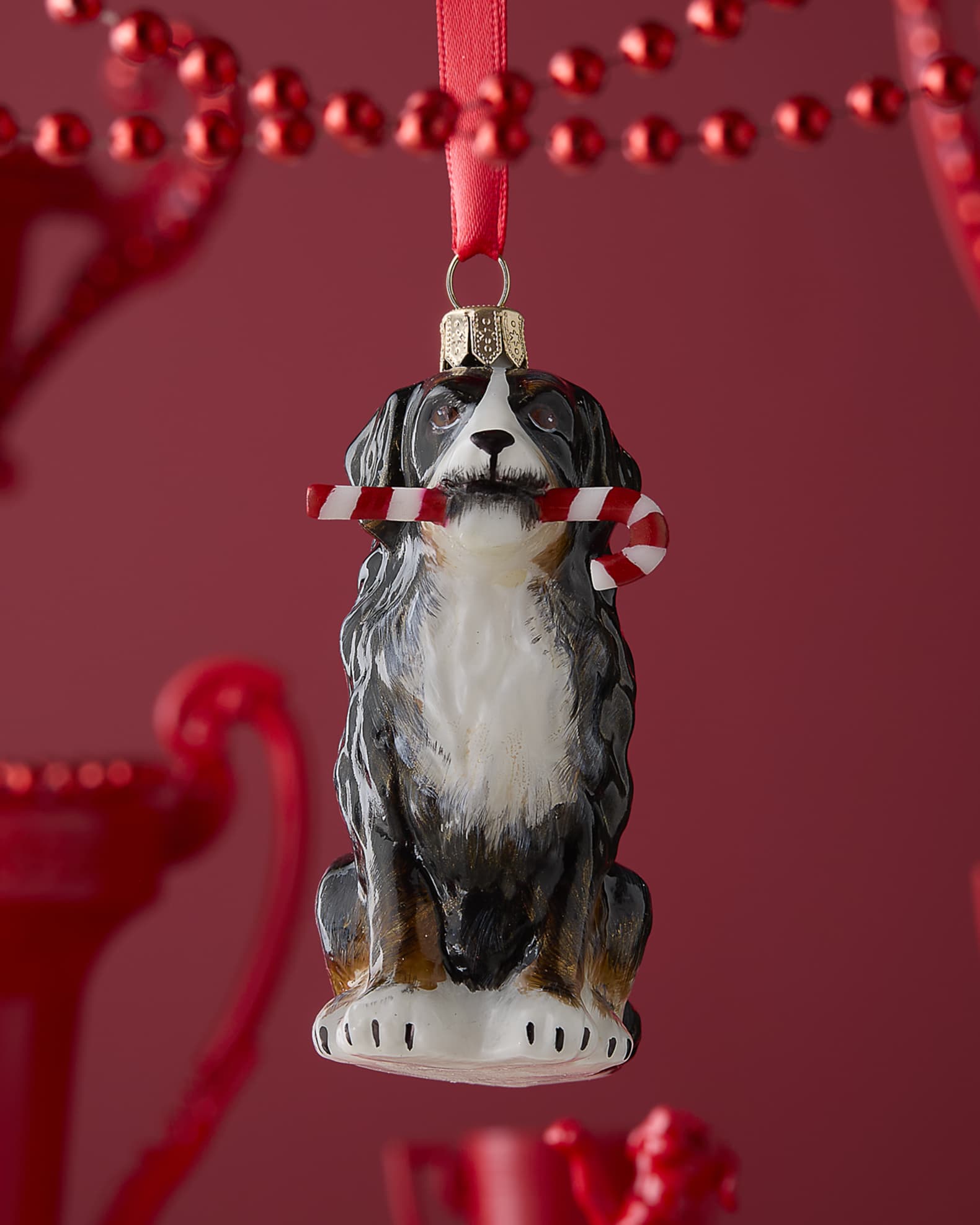Joy To The World Collectibles Bernese Mountain Dog W/ Candy Cane