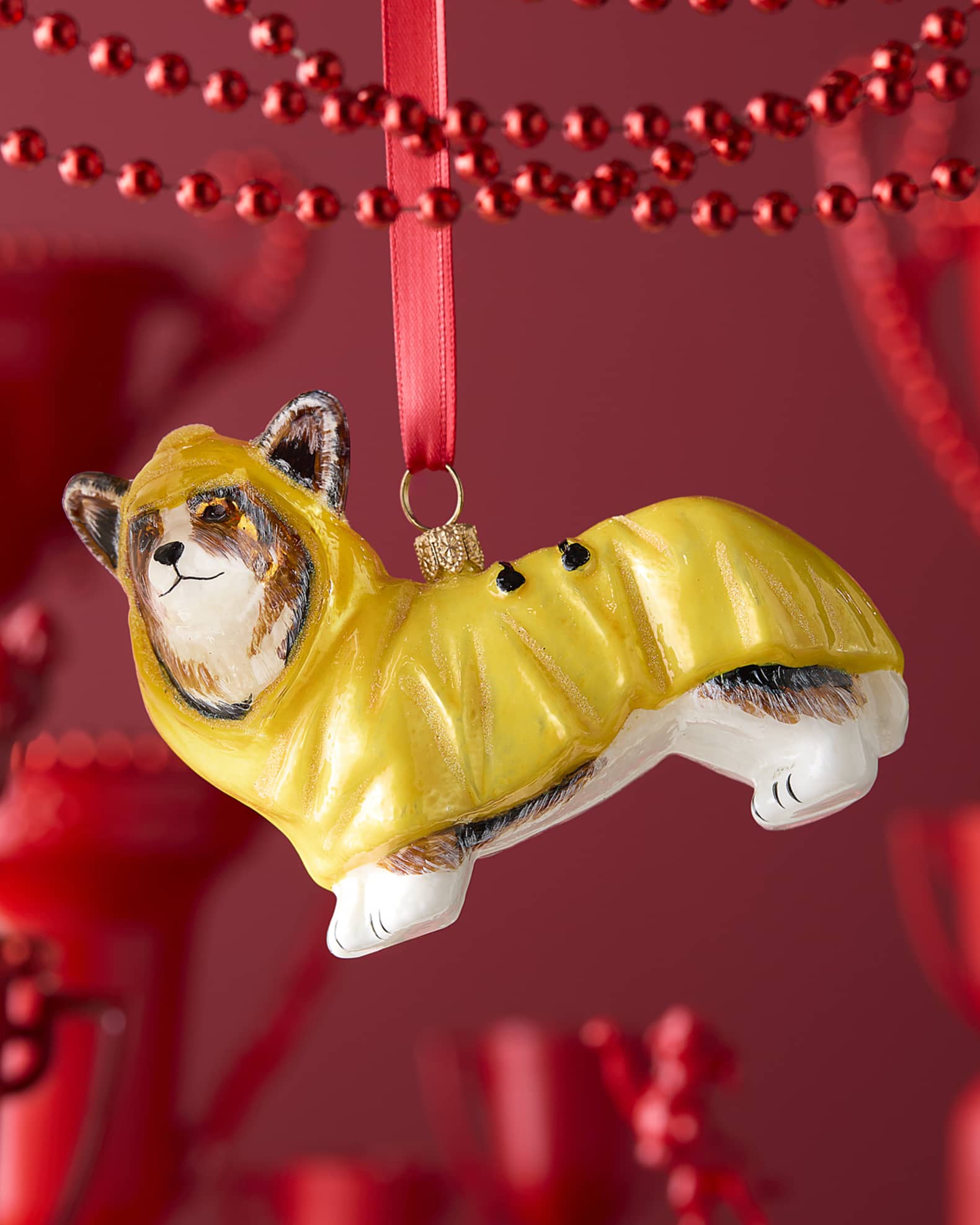 Joy To The World Collectibles Pembroke Welsh Corgi W Raincoat Christmas Ornament Horchow