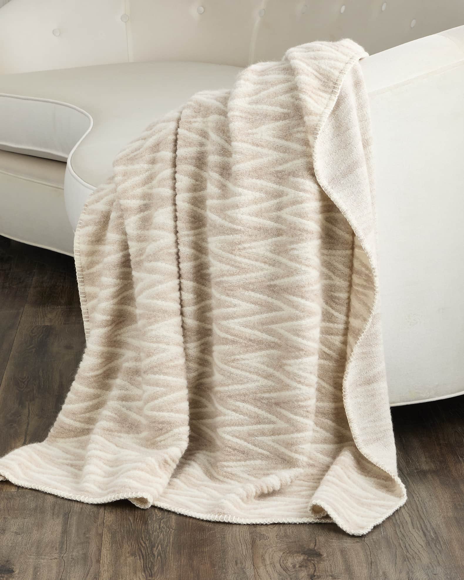Missoni Home Beaver Wool-Blend Throw, 55" x 75"