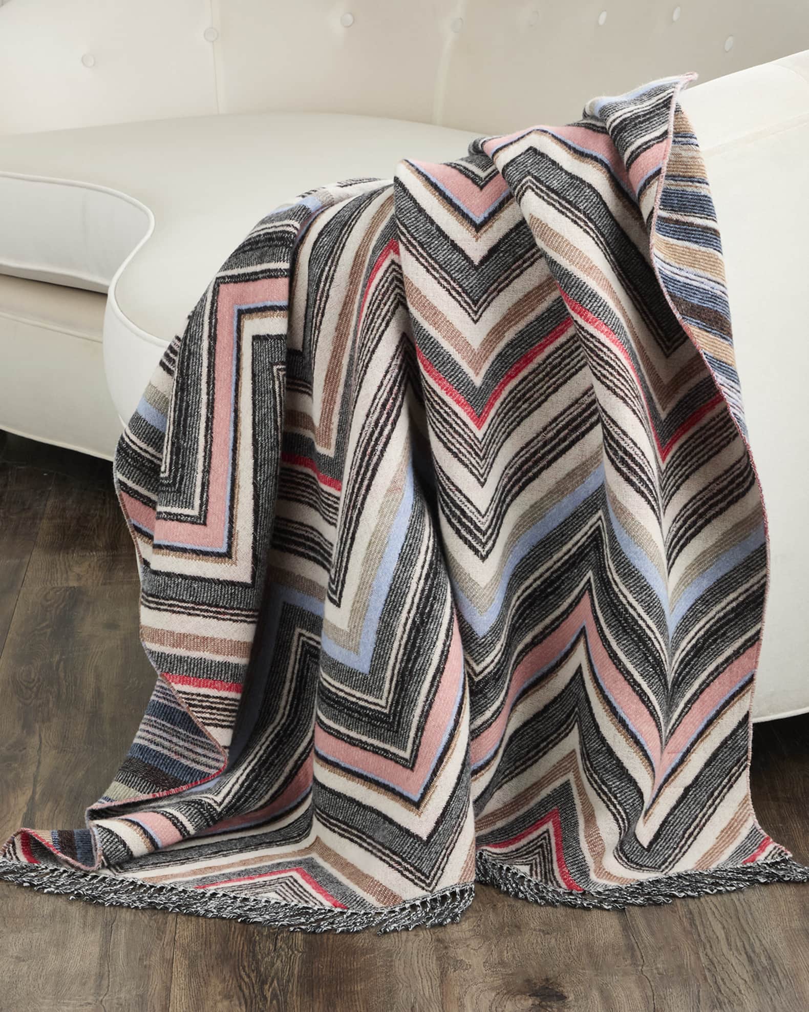 Missoni Home Chevron Wool-Blend Throw, 98" x 100"