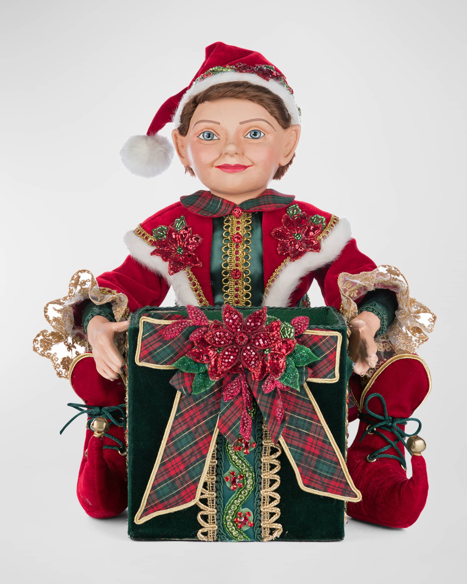 Katherine's Collection Elf Holding Gift Candy Bowl Horchow