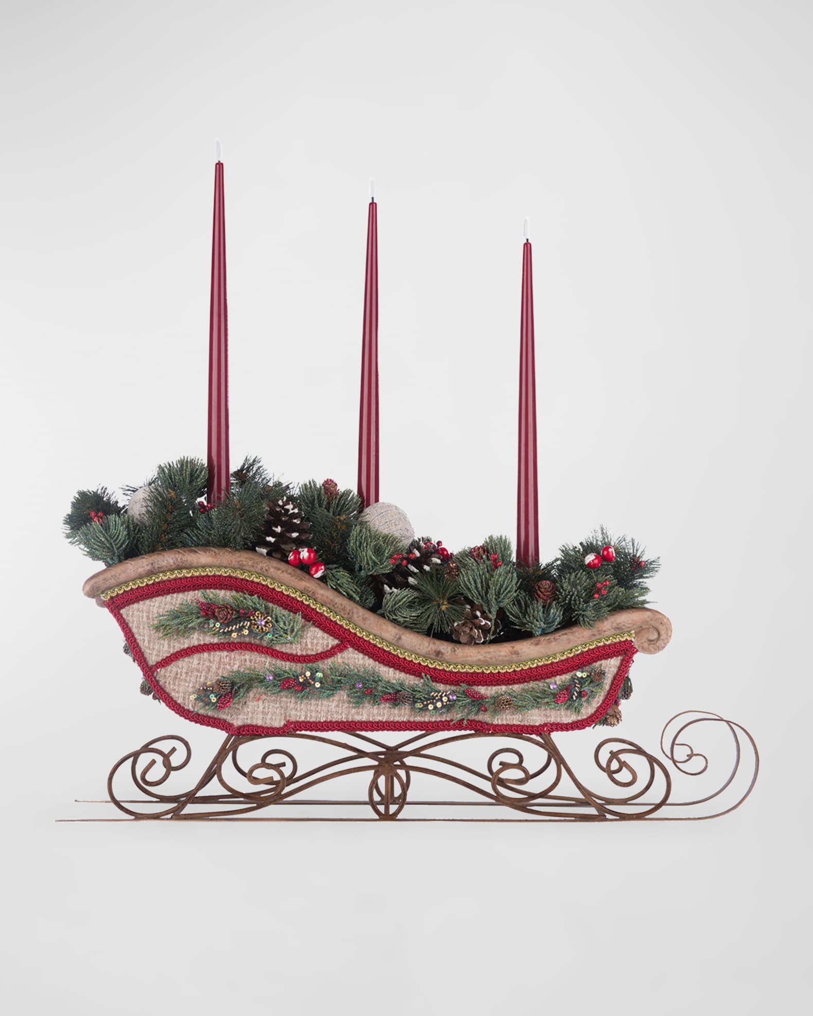 Katherine's Collection North Country Christmas Sleigh Candle Holder
