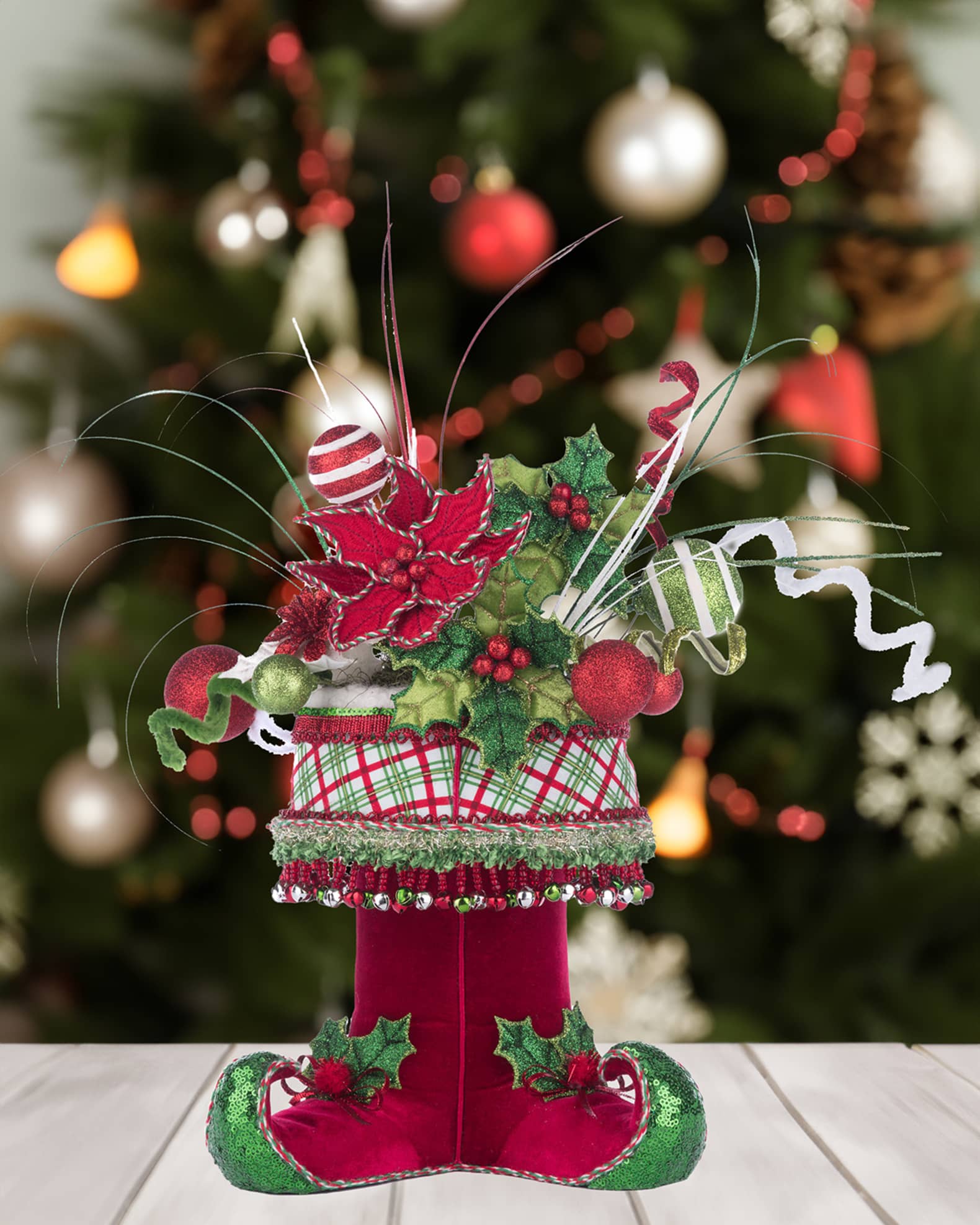 Katherine's Collection Holly Woods Elf Boots Tabletop Container Horchow