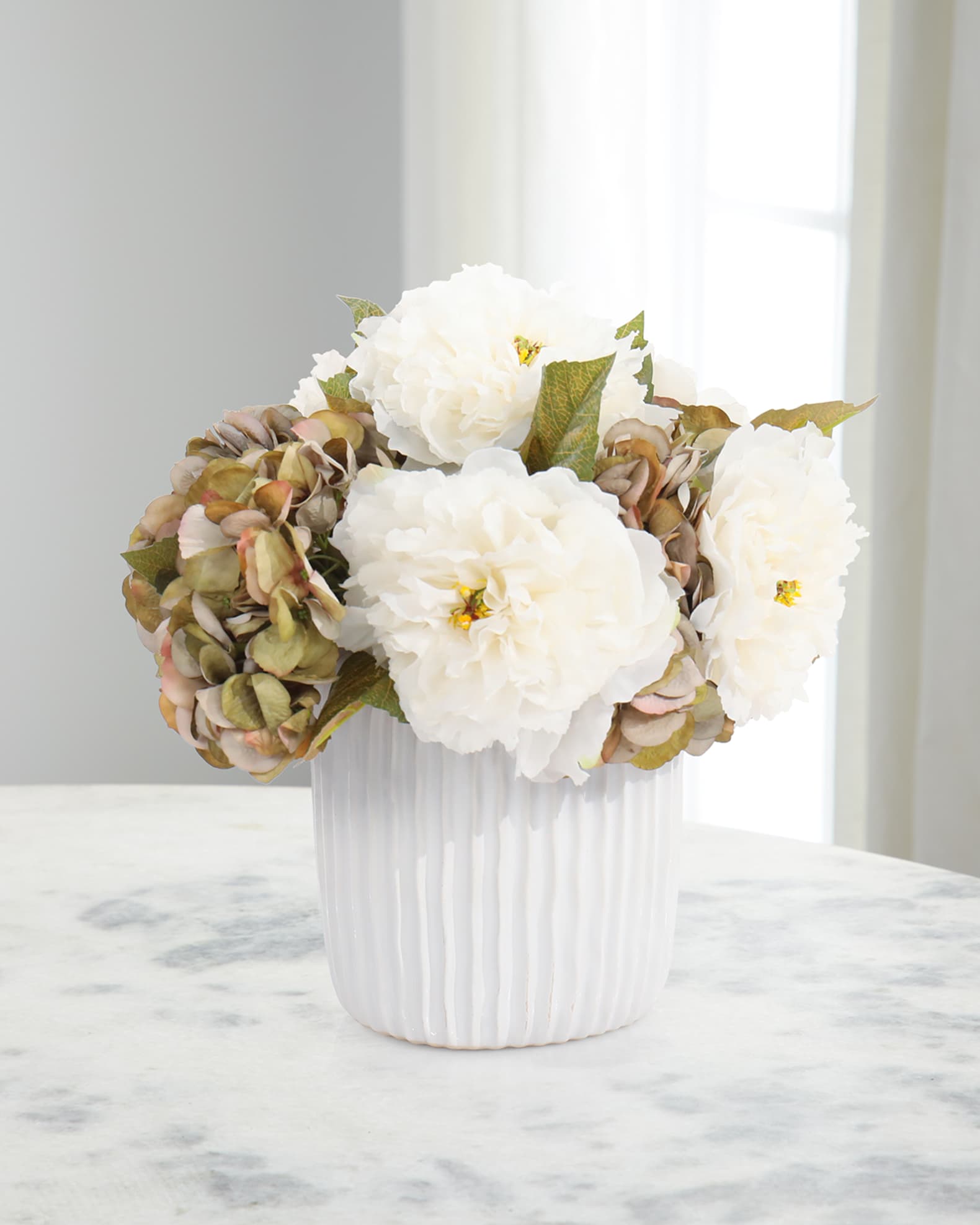 John-Richard Collection Winter Sand 13" Faux Floral Arrangement in Vase