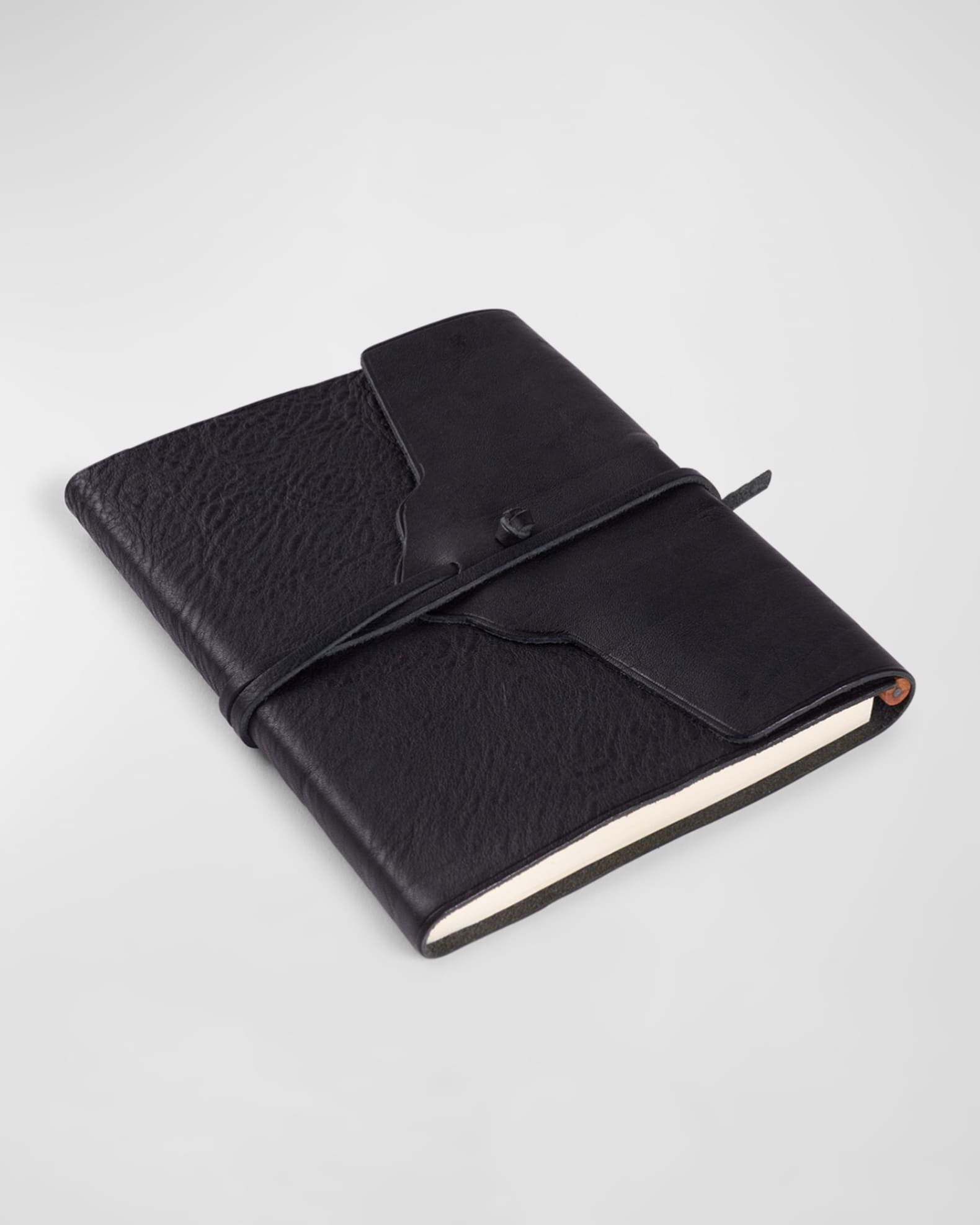Giulio Giannini e Figlio Caravaggio Leather Tie Notebook, Black