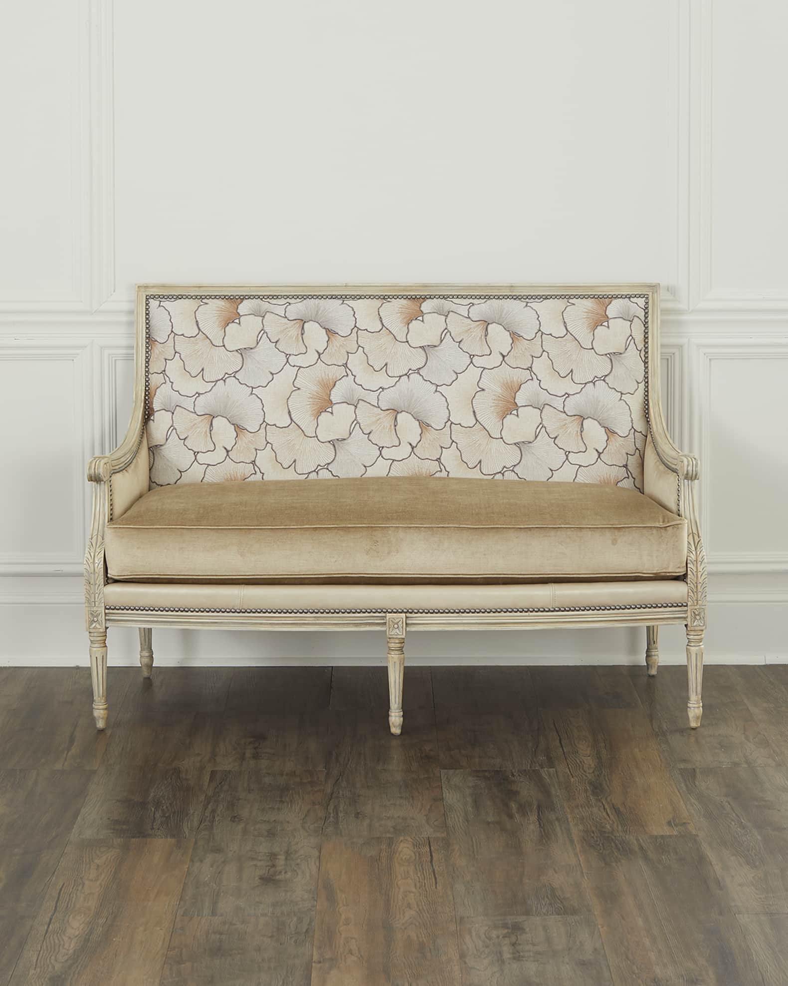 Massoud Shai Leather Settee