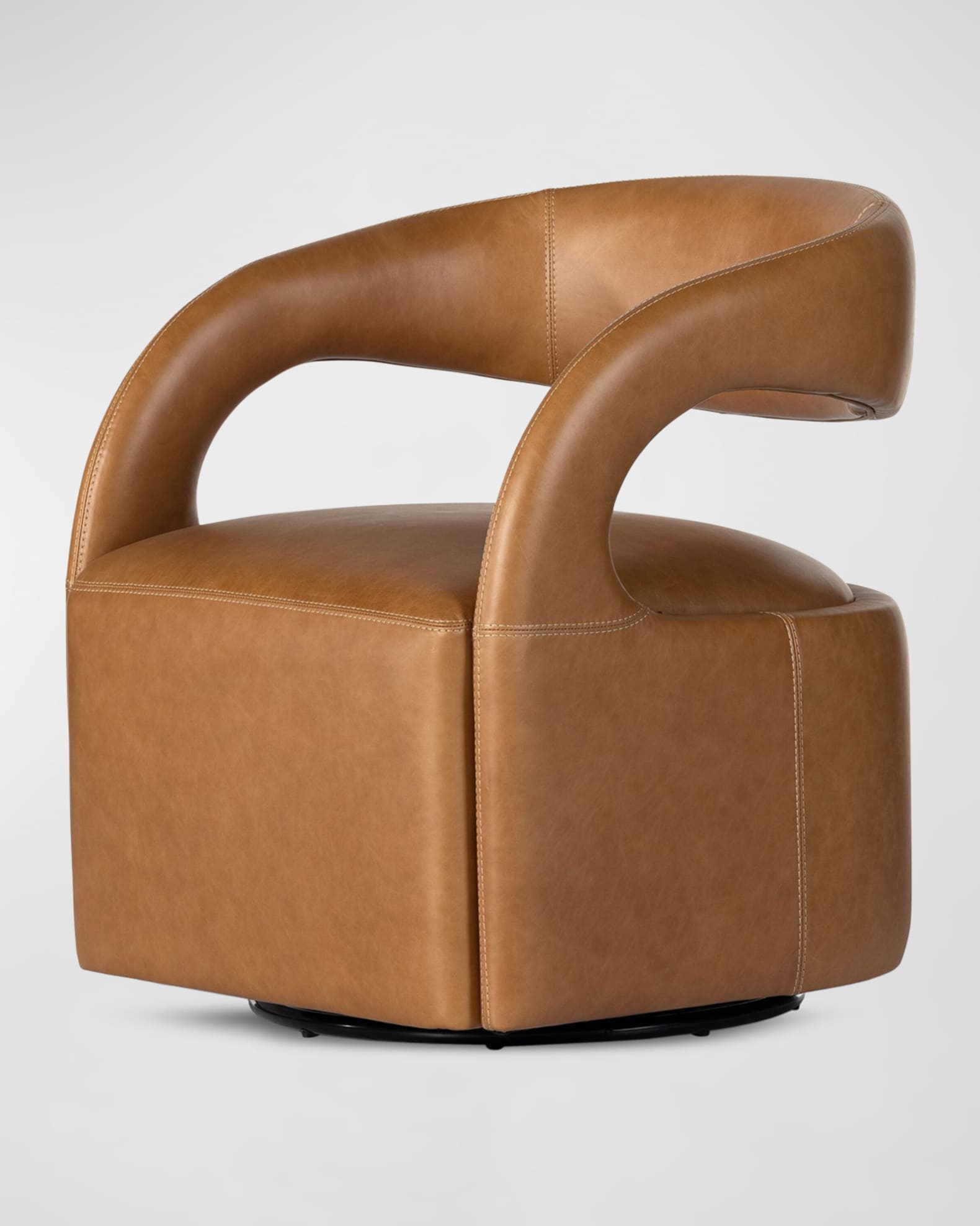 Four Hands Hawkins Leather Swivel Chair