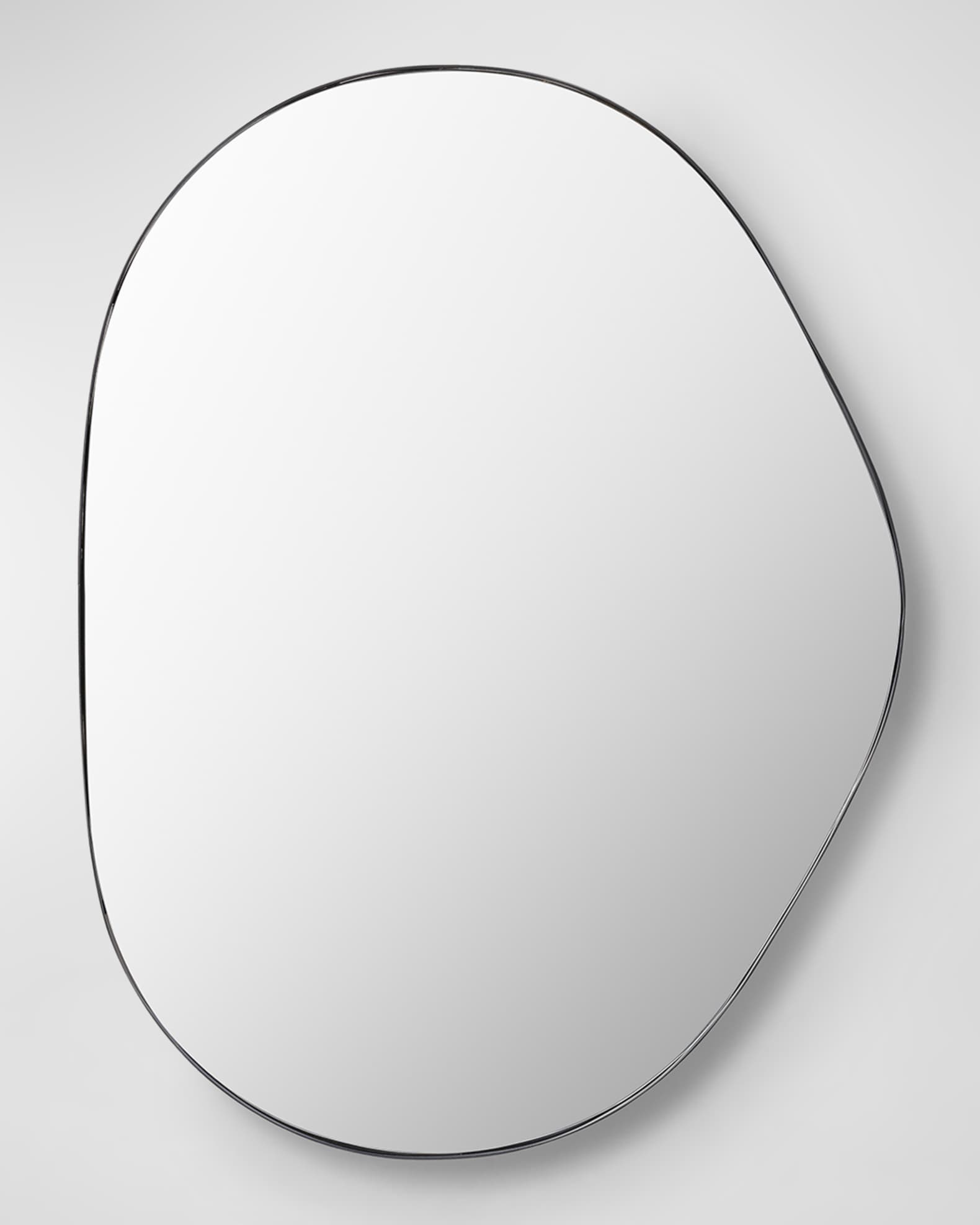 Surya Aamnah 40" Free-Form Wall Mirror, Black