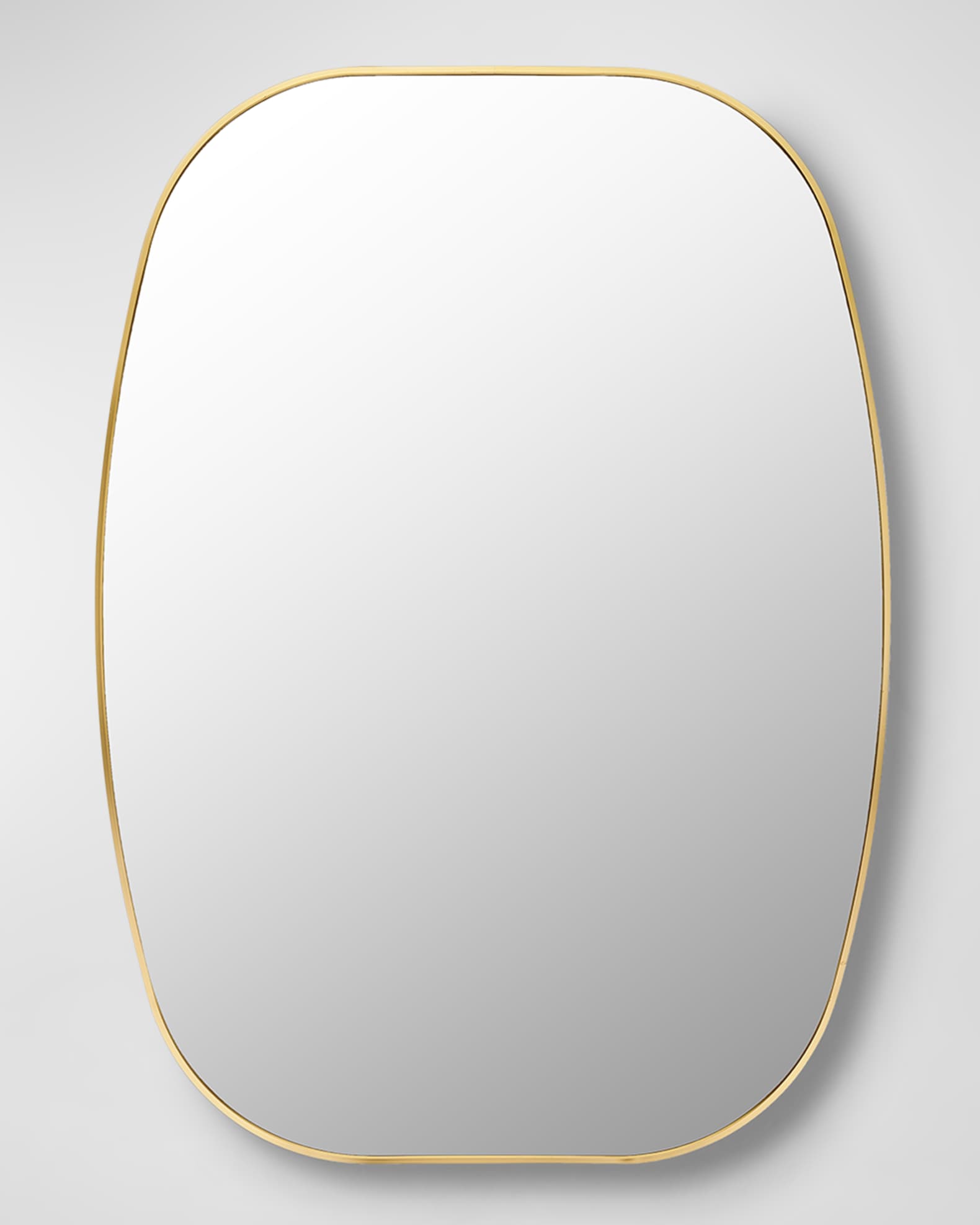 Surya Aranya 41" Rounded Wall Mirror, Gold