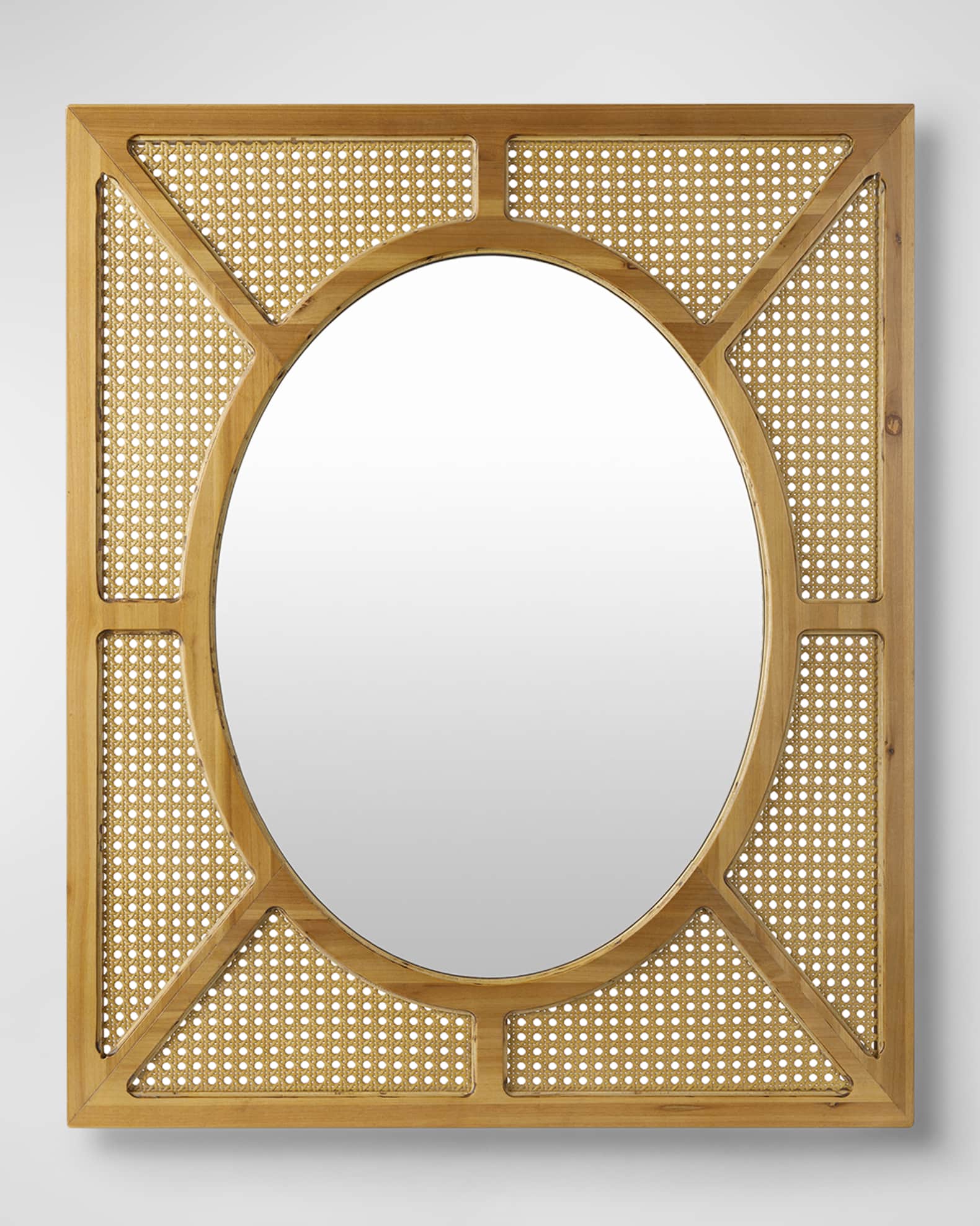 Surya Kiara Rattan Rectangular Mirror Horchow