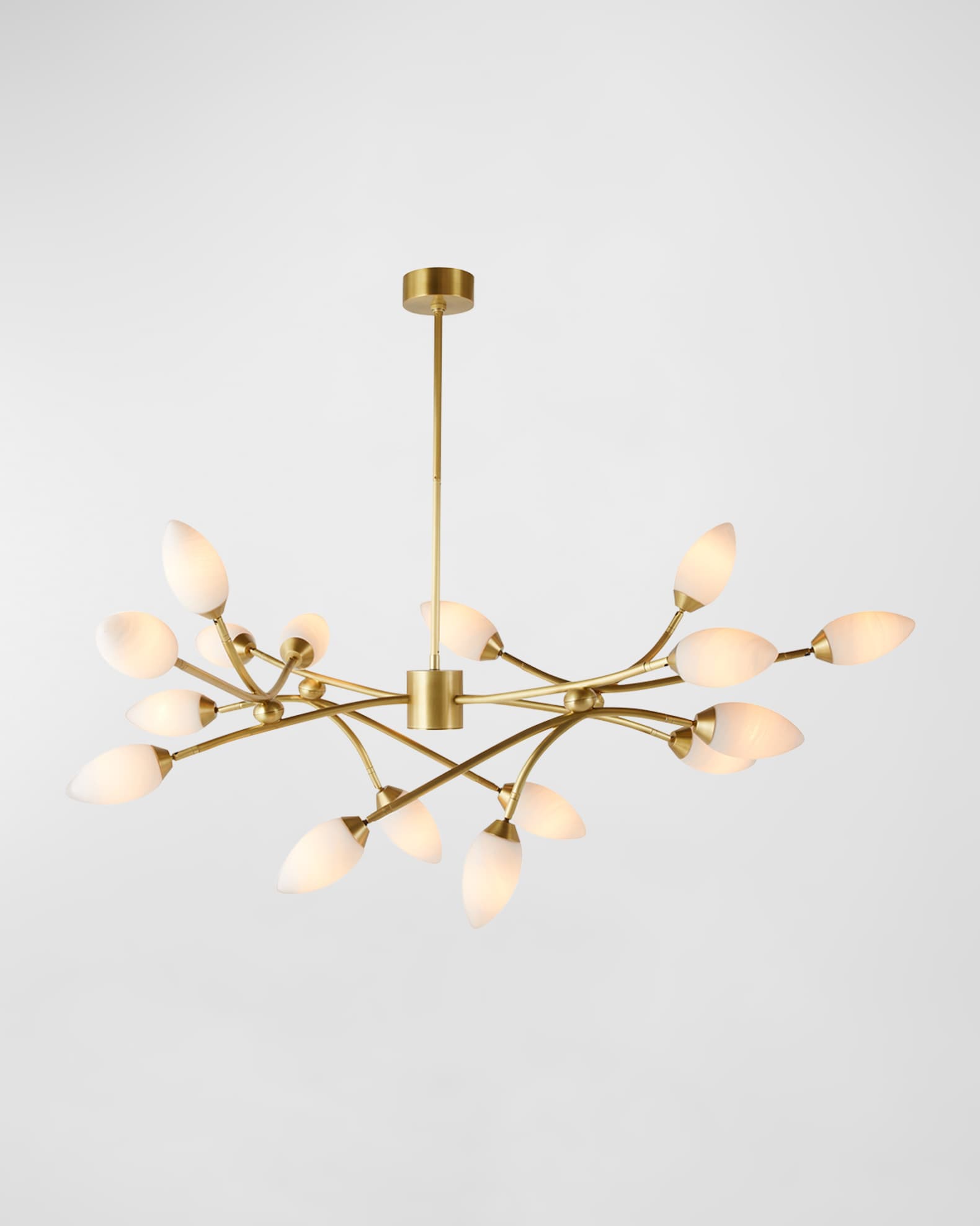 Arteriors DLC22 16 Light Chandelier Ember Antique Brass Matte Swirl