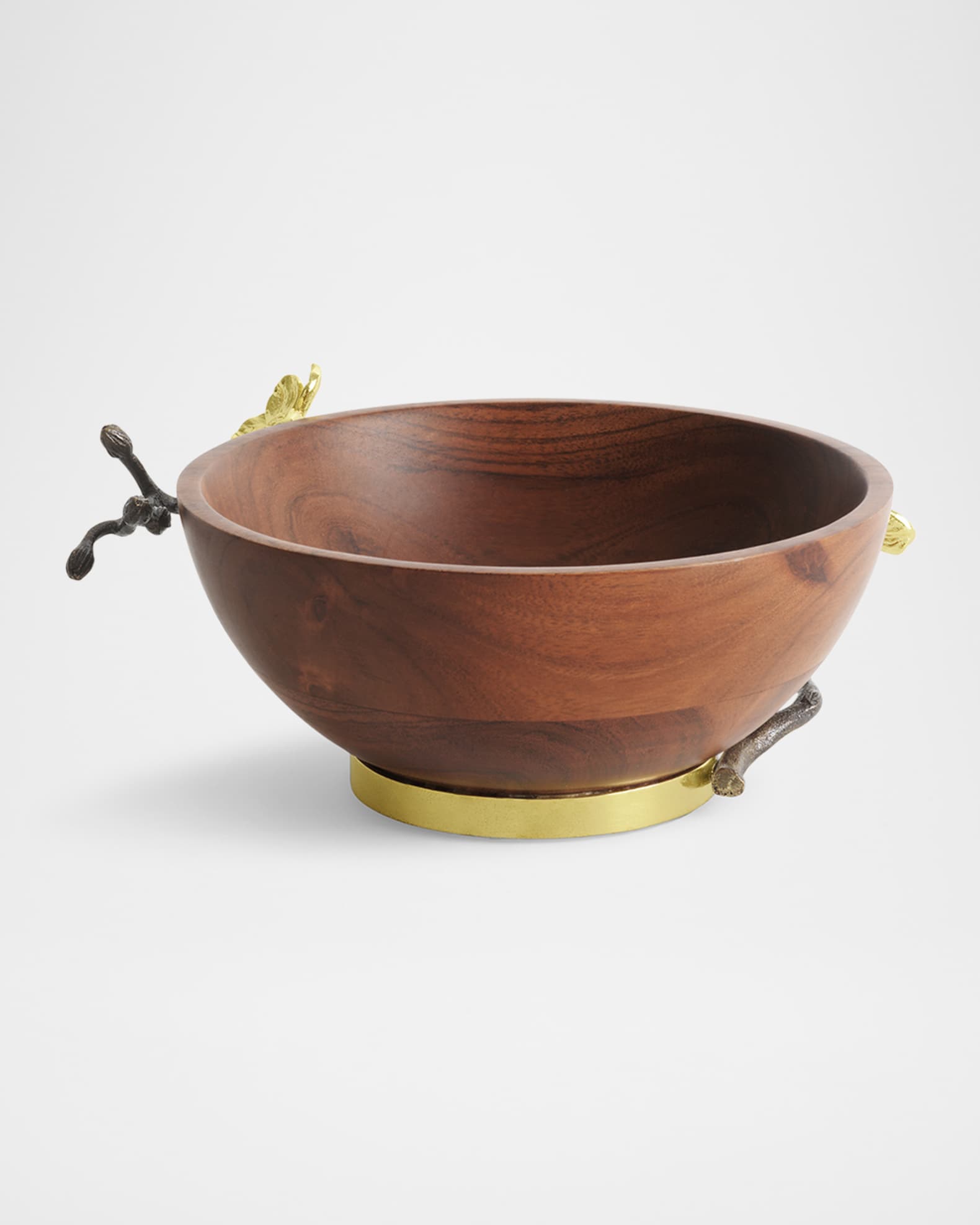Michael Aram Gold Orchid Small Wood Bowl | Horchow