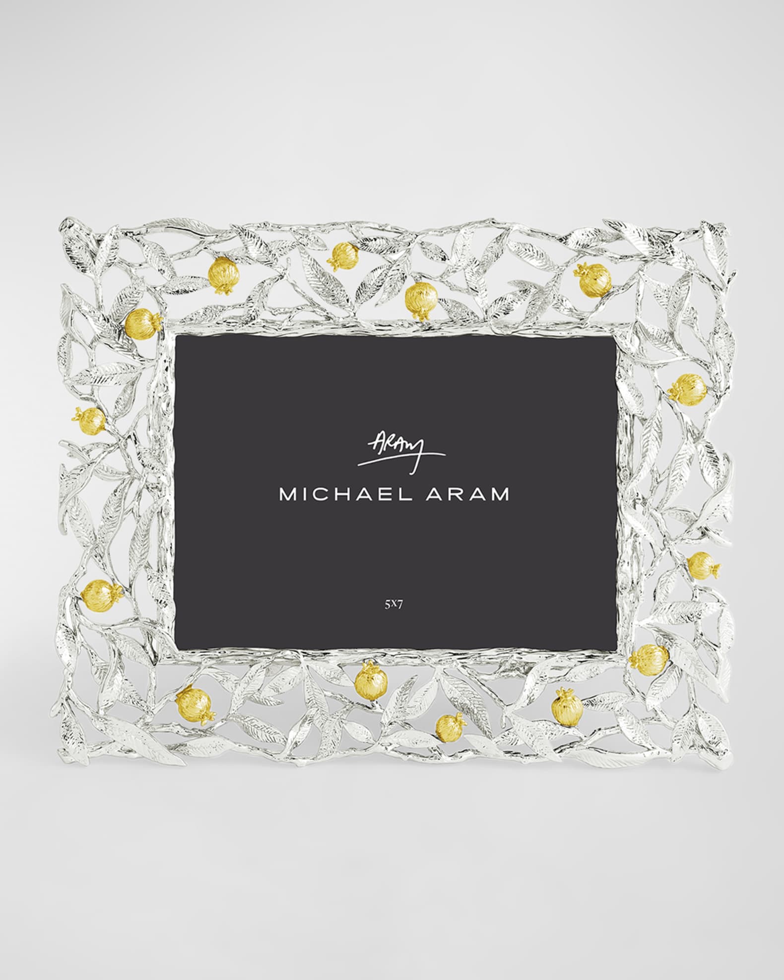 Michael Aram Pomegranate Silver & Gold Picture Frame, 5" x 7"