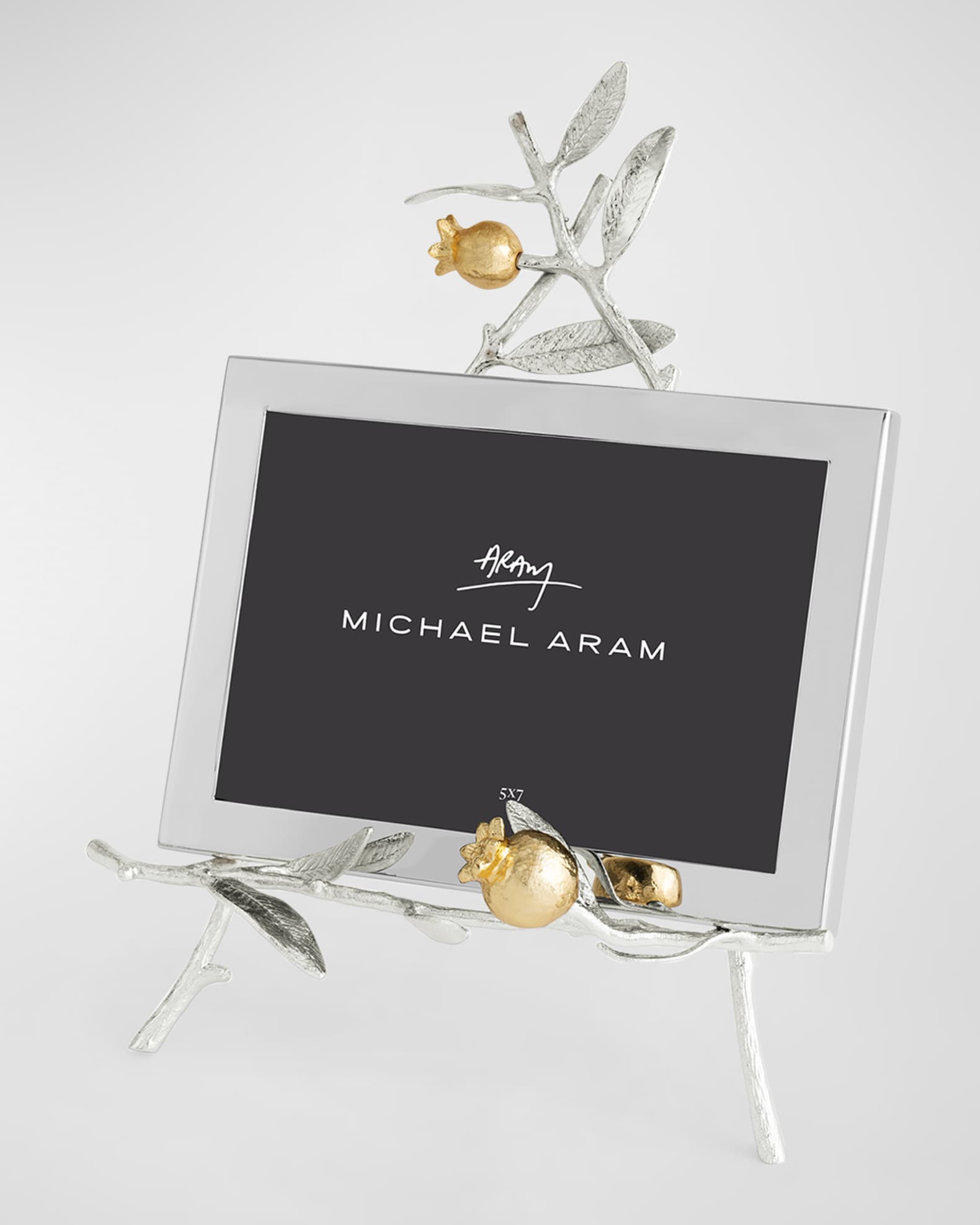Michael Aram Pomegranate Silver & Gold Easel Picture Frame, 5