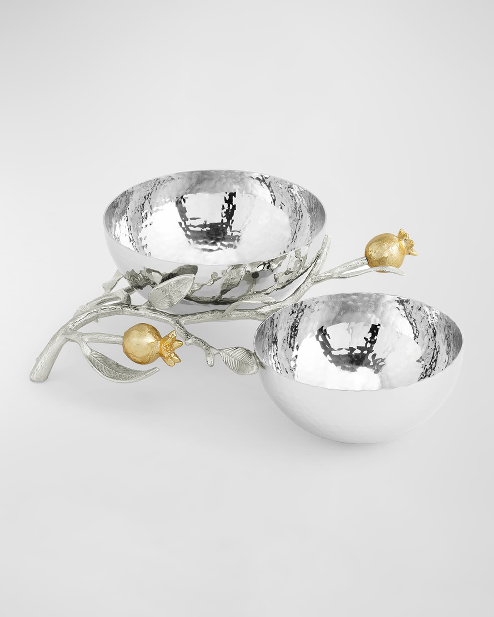 Michael Aram  Pomegranate Silver & Gold Double Bowl