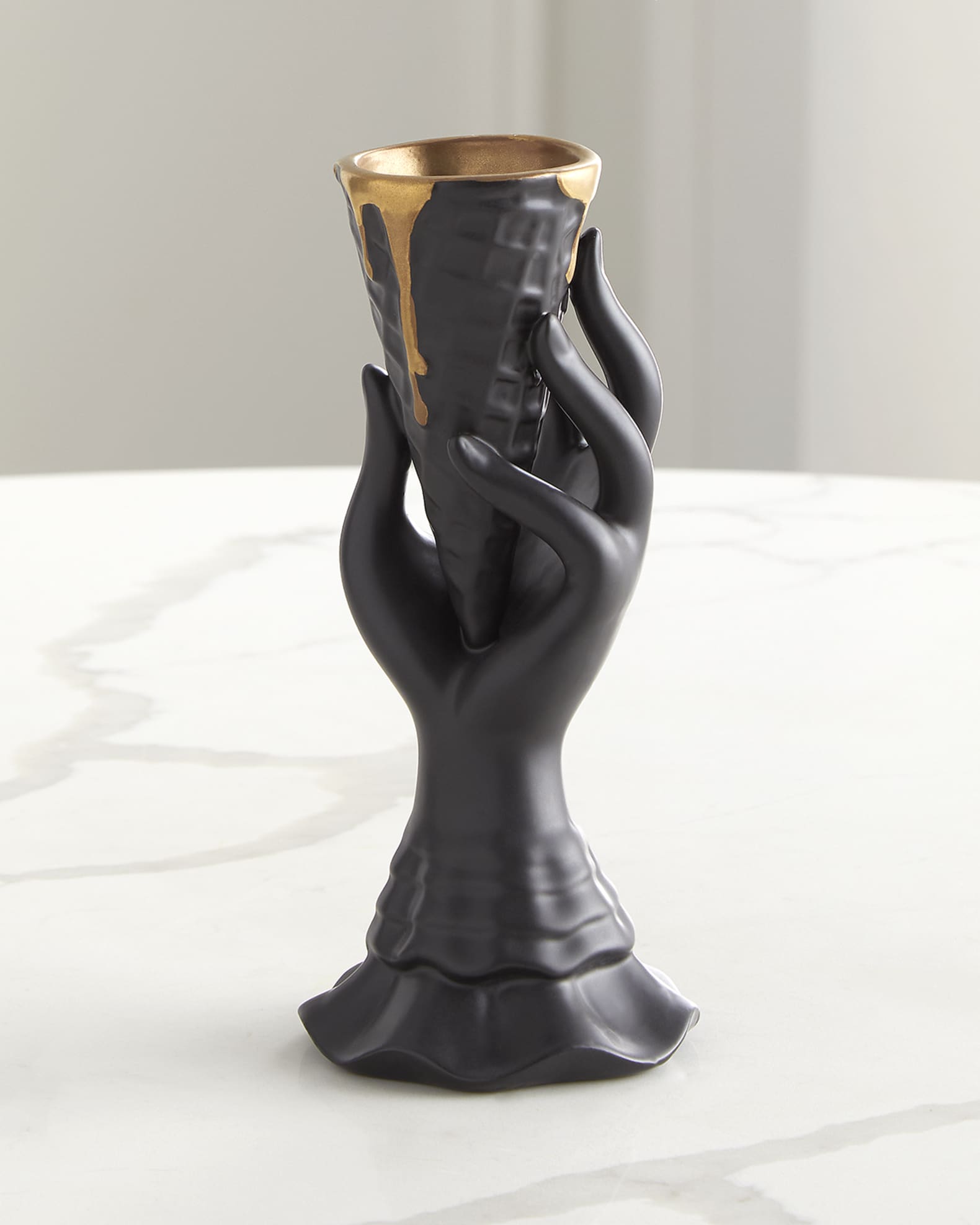Jonathan Adler Gilded I-Scream Bud Vase