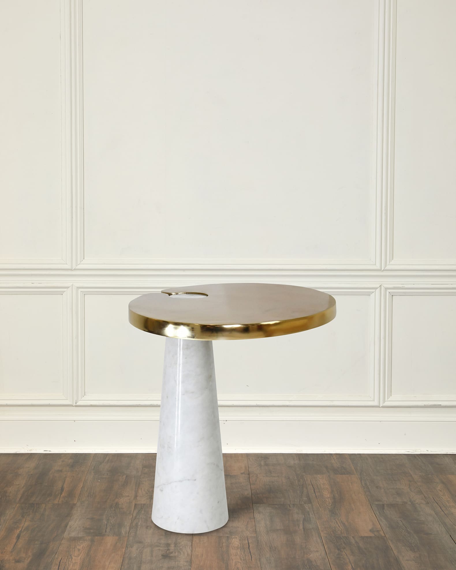 Worlds Away Fontaine Oval Side Table