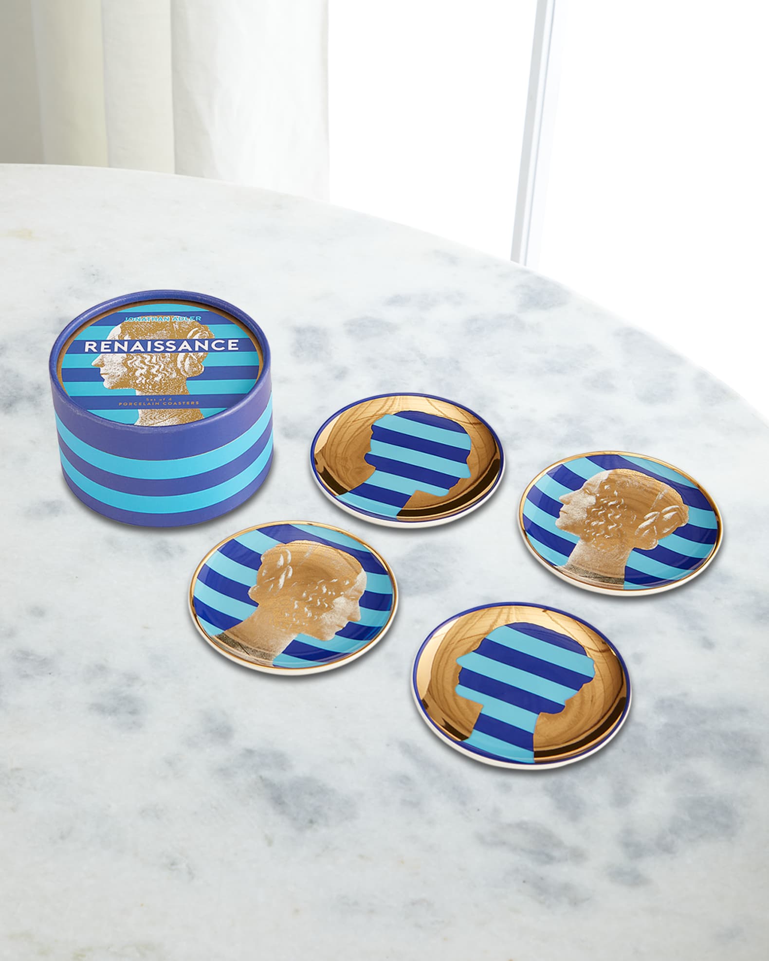Jonathan Adler Renaissance Coasters, Set of 4