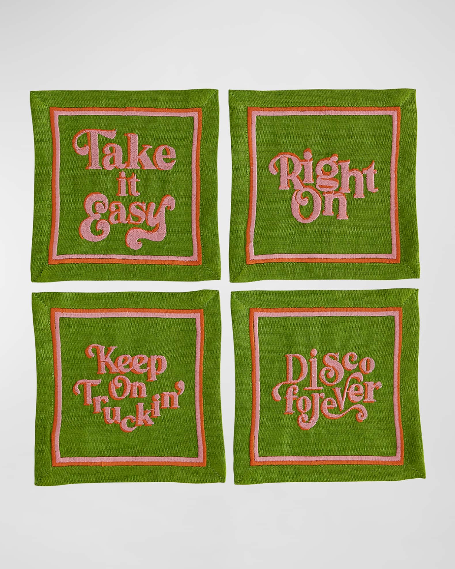 Jonathan Adler Deep Thoughts Cocktail Napkins, Set of 4