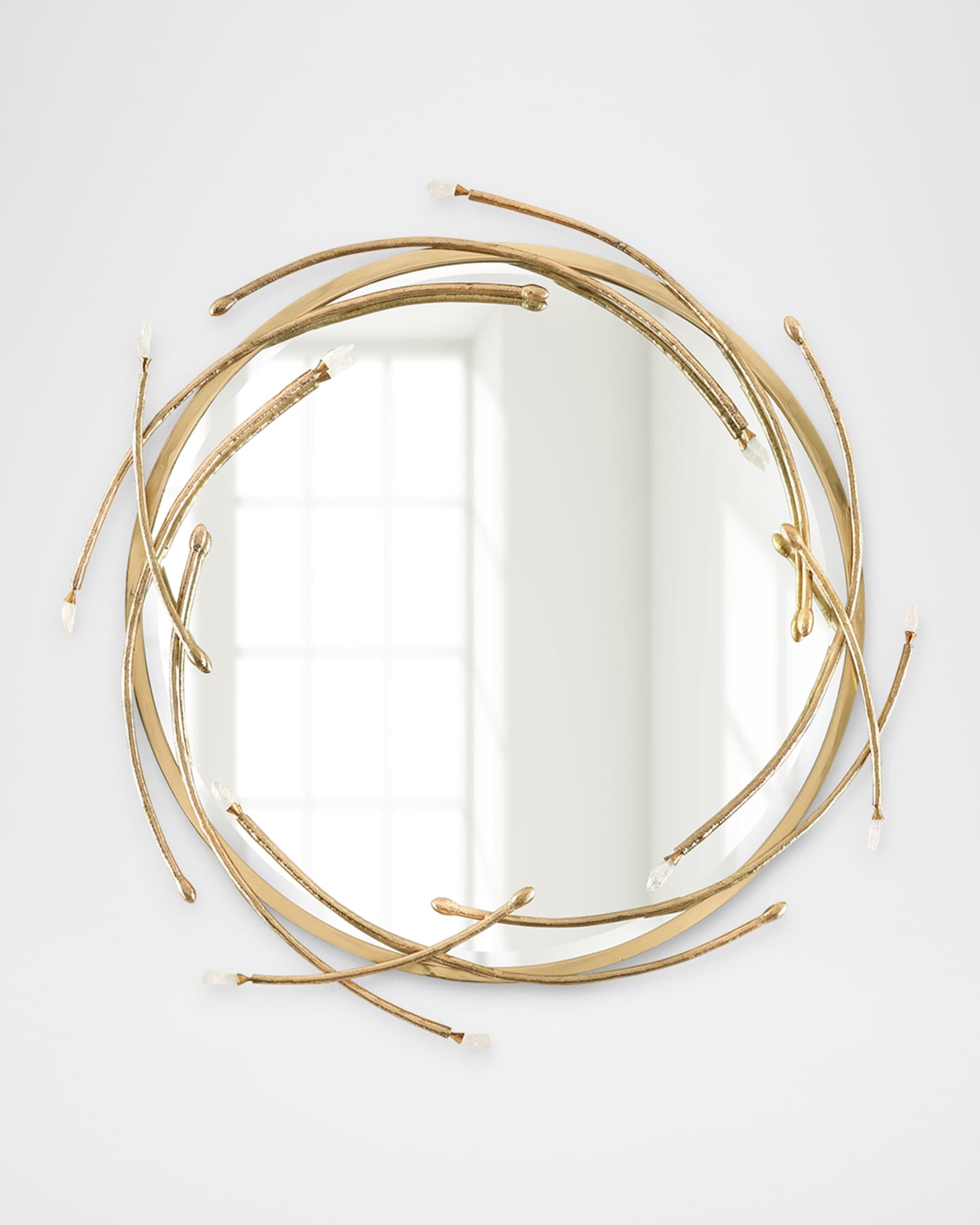 John-Richard Collection Entrata Quartz Spiral 37" Wall Mirror