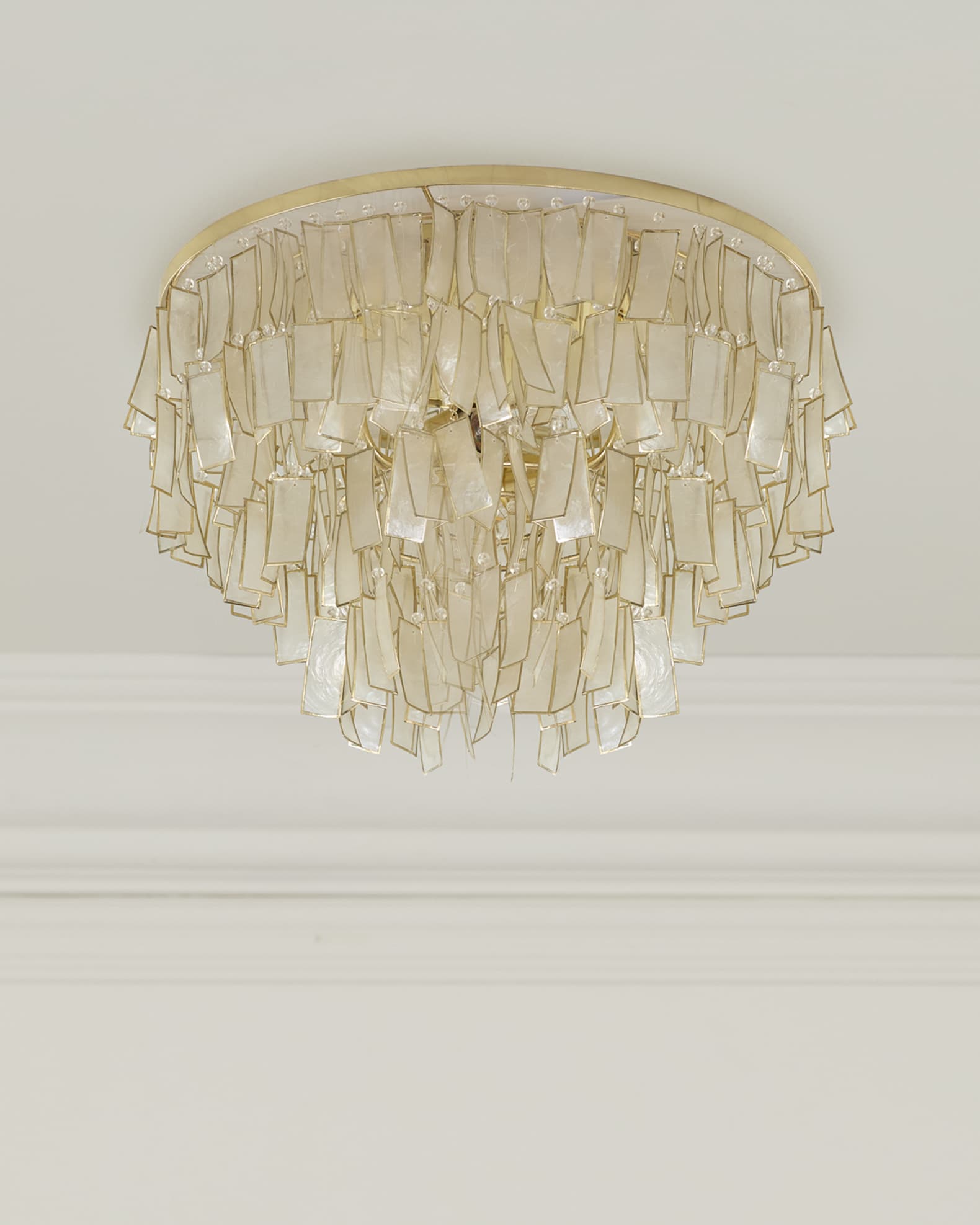 Neiman Marcus Melissa 18" 2-Light Capiz Shell Flush Mount