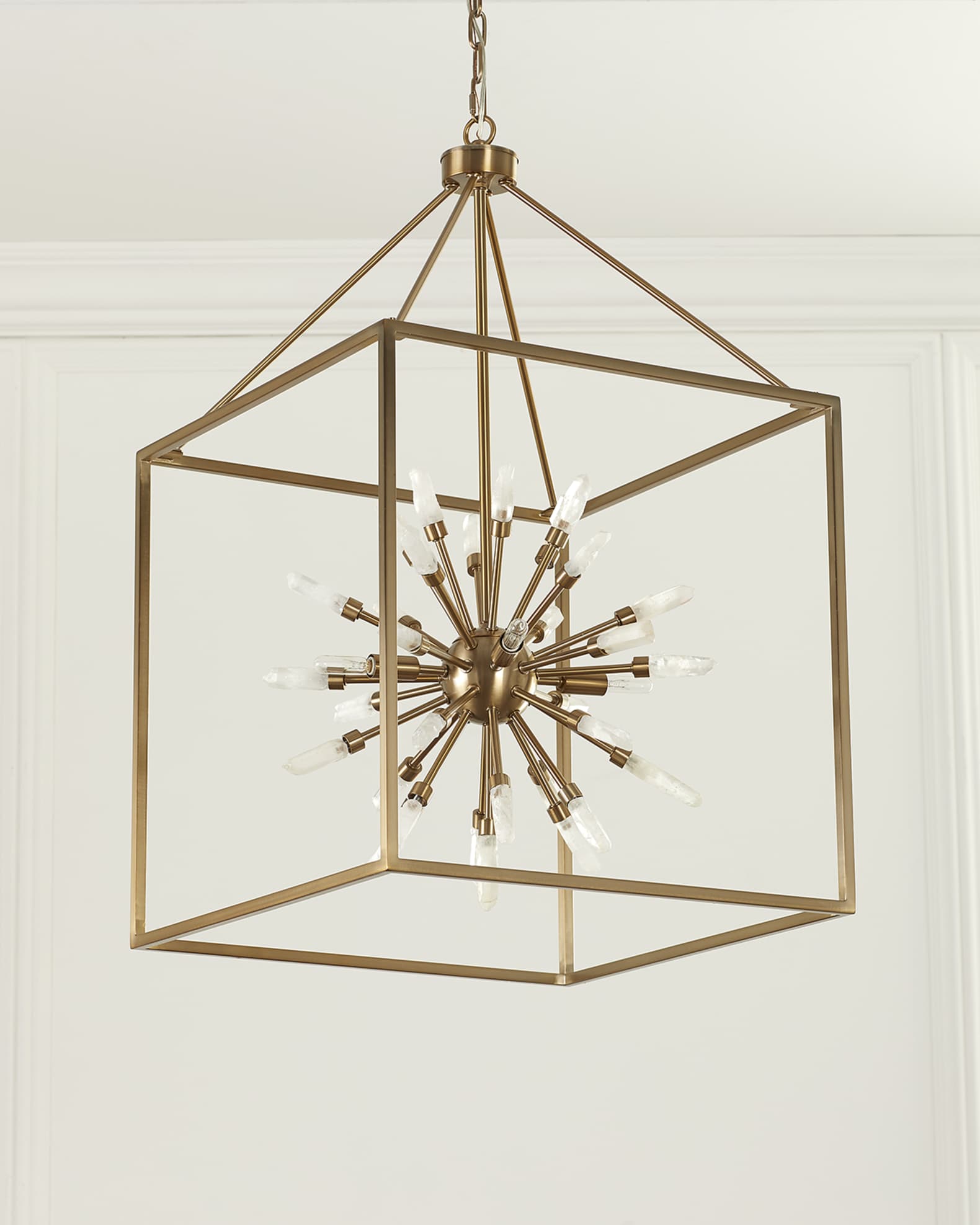 Neiman Marcus Quartz Burst 31 4 Light Chandelier
