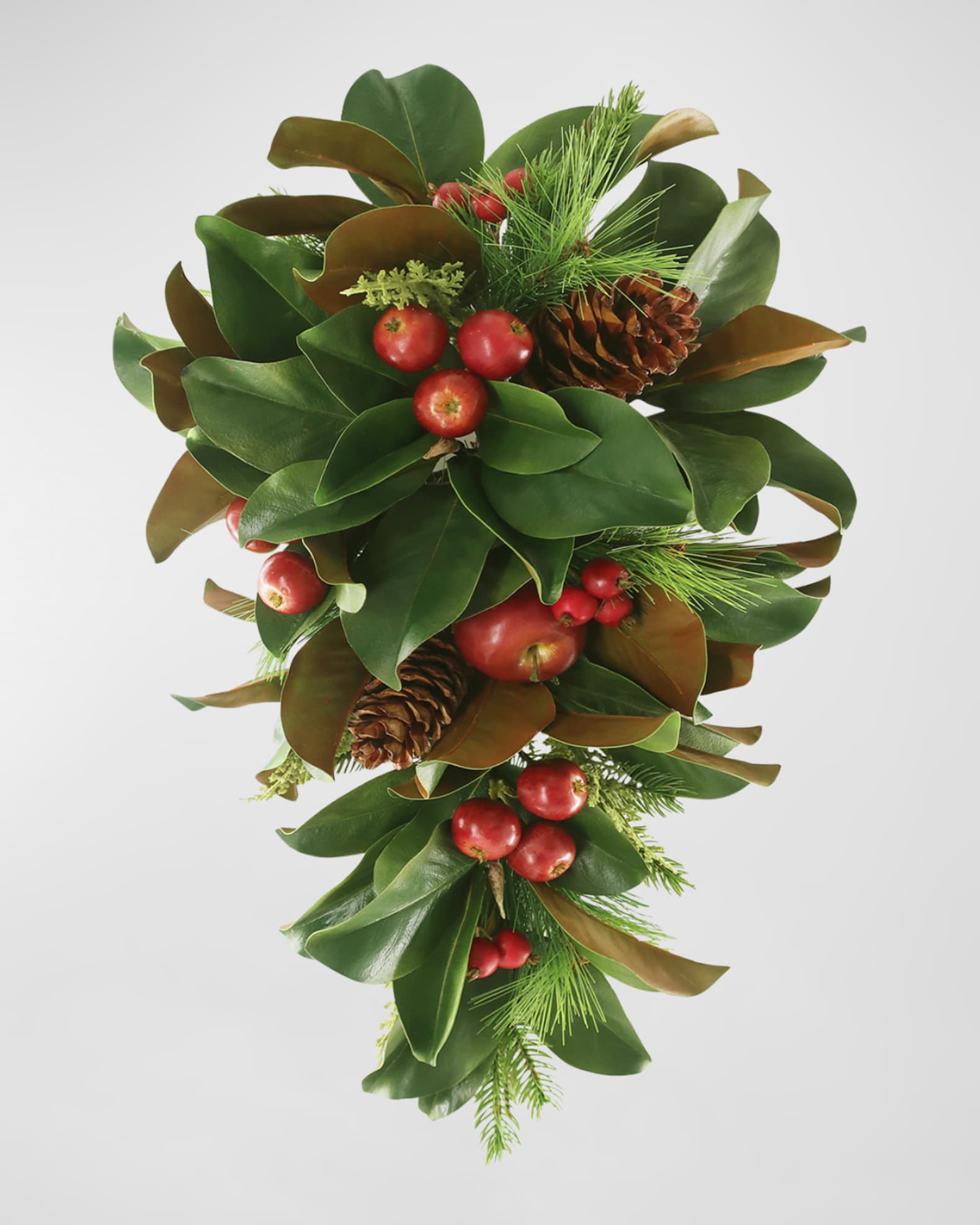 Winward Home Magnolia Leaf and Apple Cone Door Spray