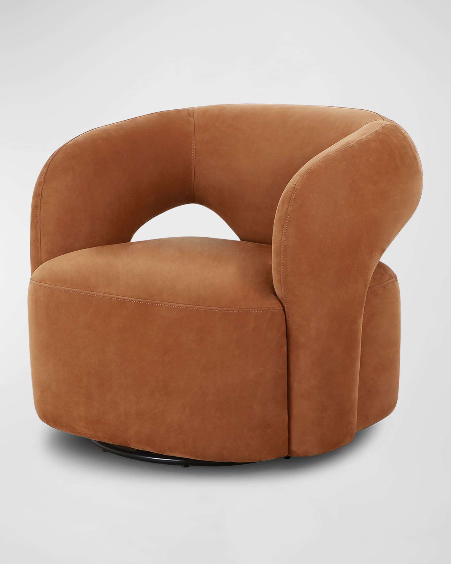 Four Hands Mazie Leather Swivel Chair