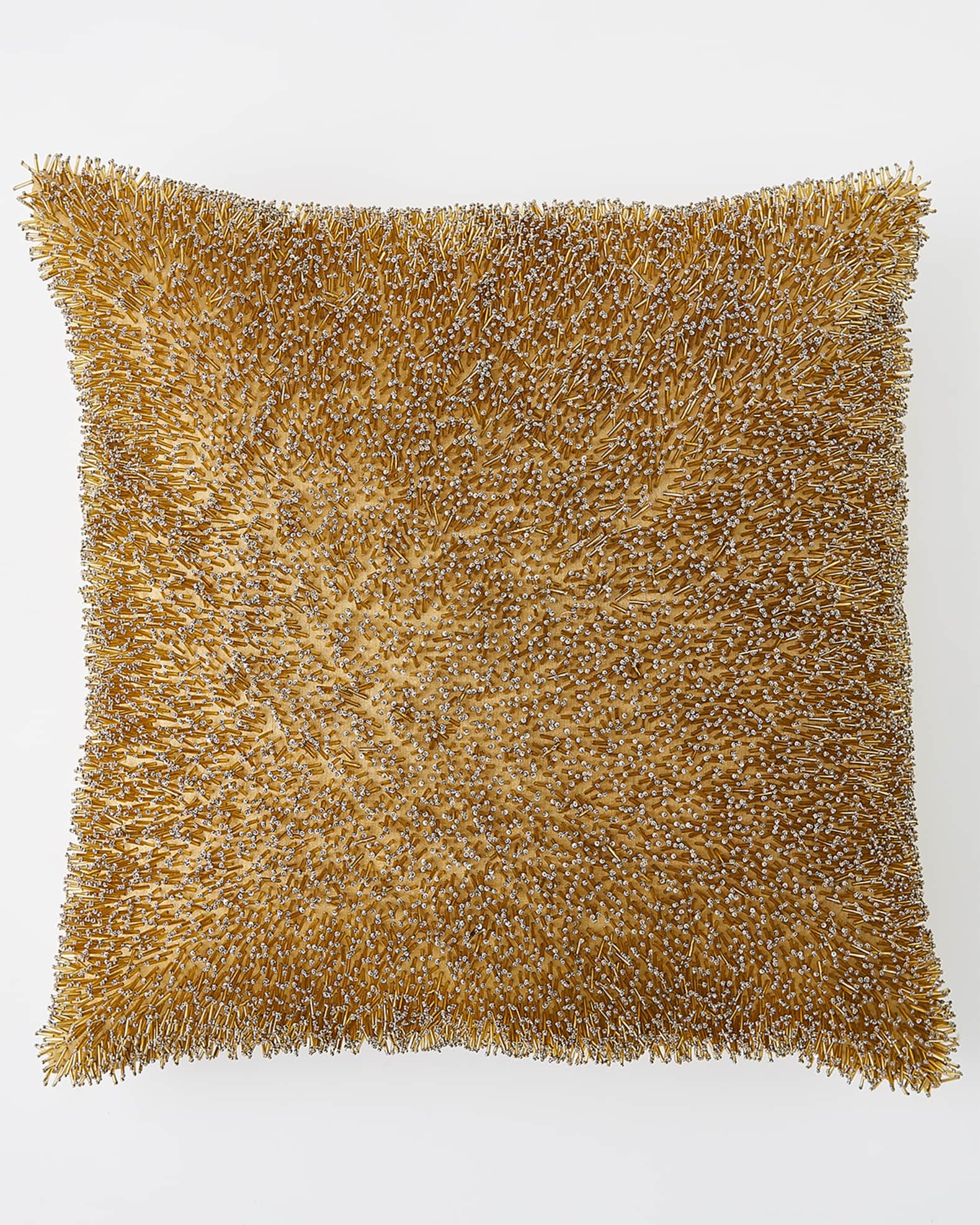 Gold beaded pillow cheap