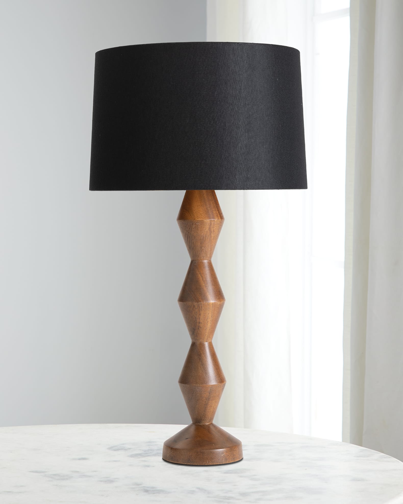 Walnut lamp base top