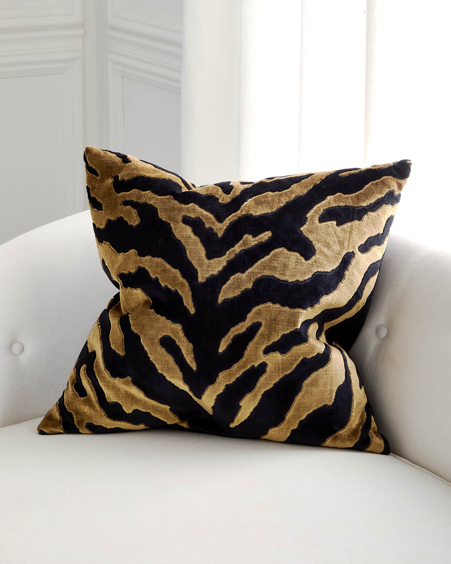 D.V. KAP Home Zoolander Tiger Print Decorative Pillow 24 Square Horchow